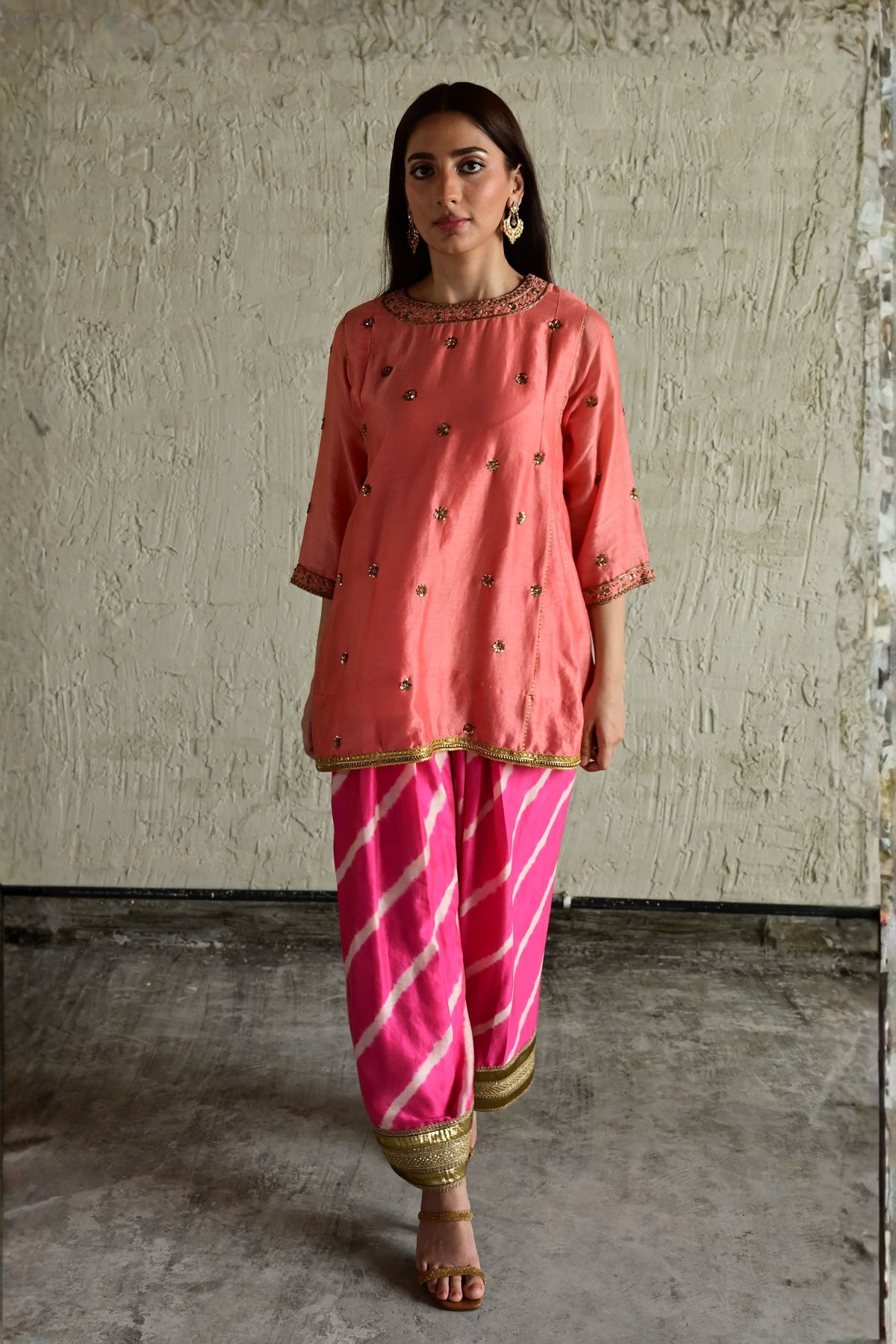 Rose Pink Padma Choga Set