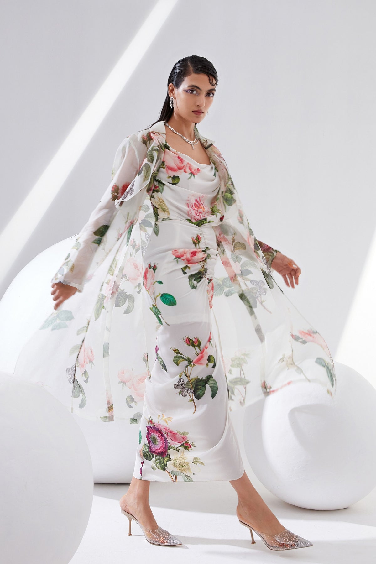 Lily Floral Dress with Trench
