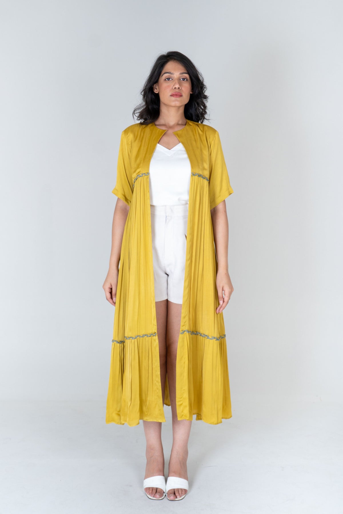 Yellow-green Long Cape