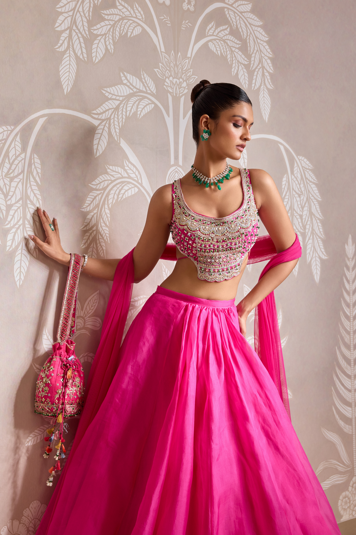 Bright Fucshia Lehenga Set