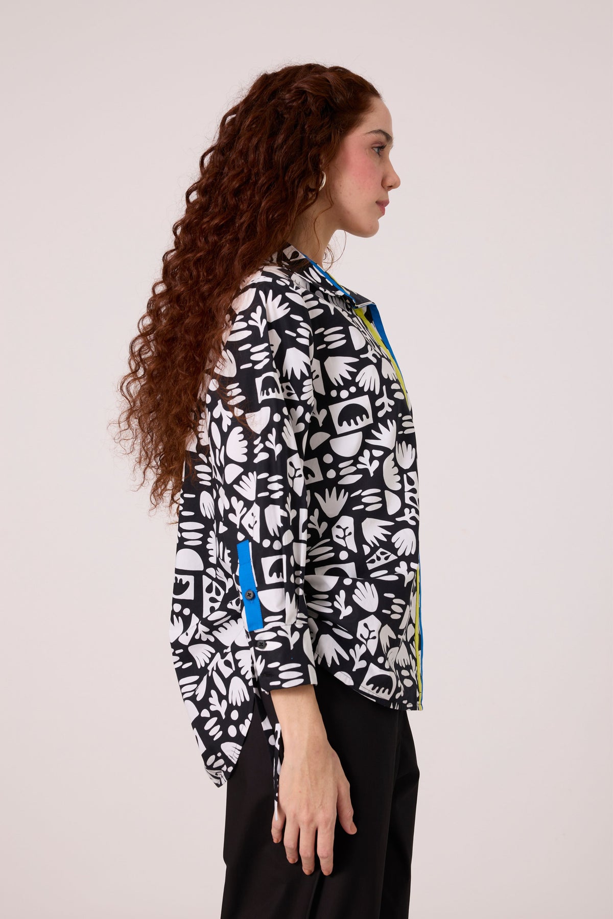 Autumn Motif Print Shirt
