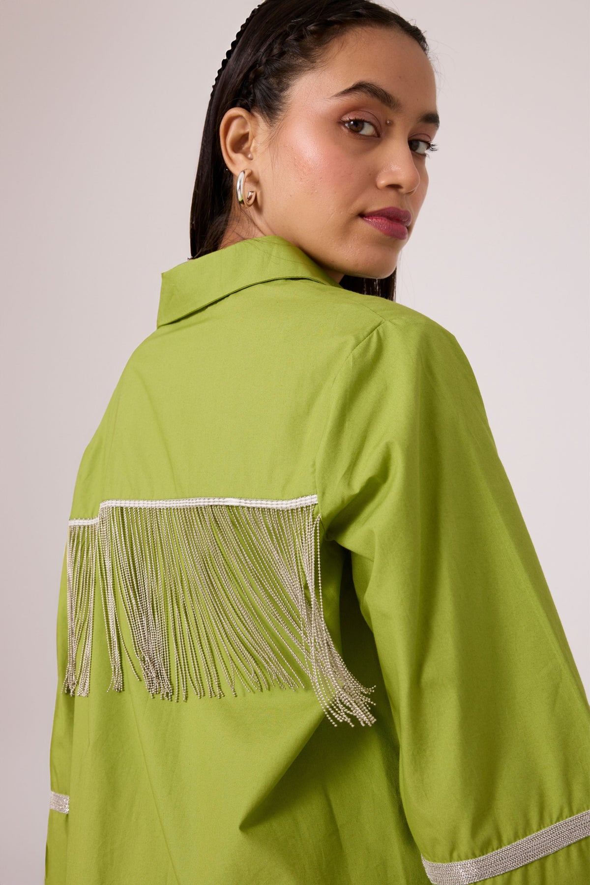 Dari Fringe Matcha Green Shirt