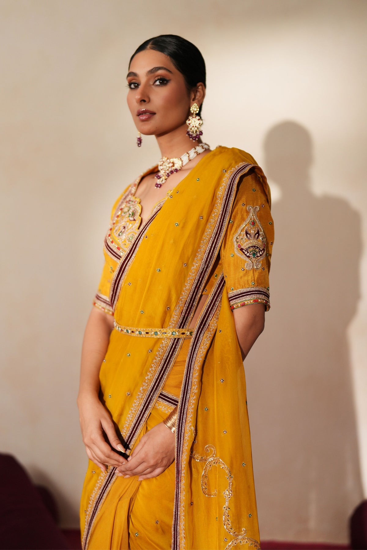 Gomedha Concept Pre Drape Saree