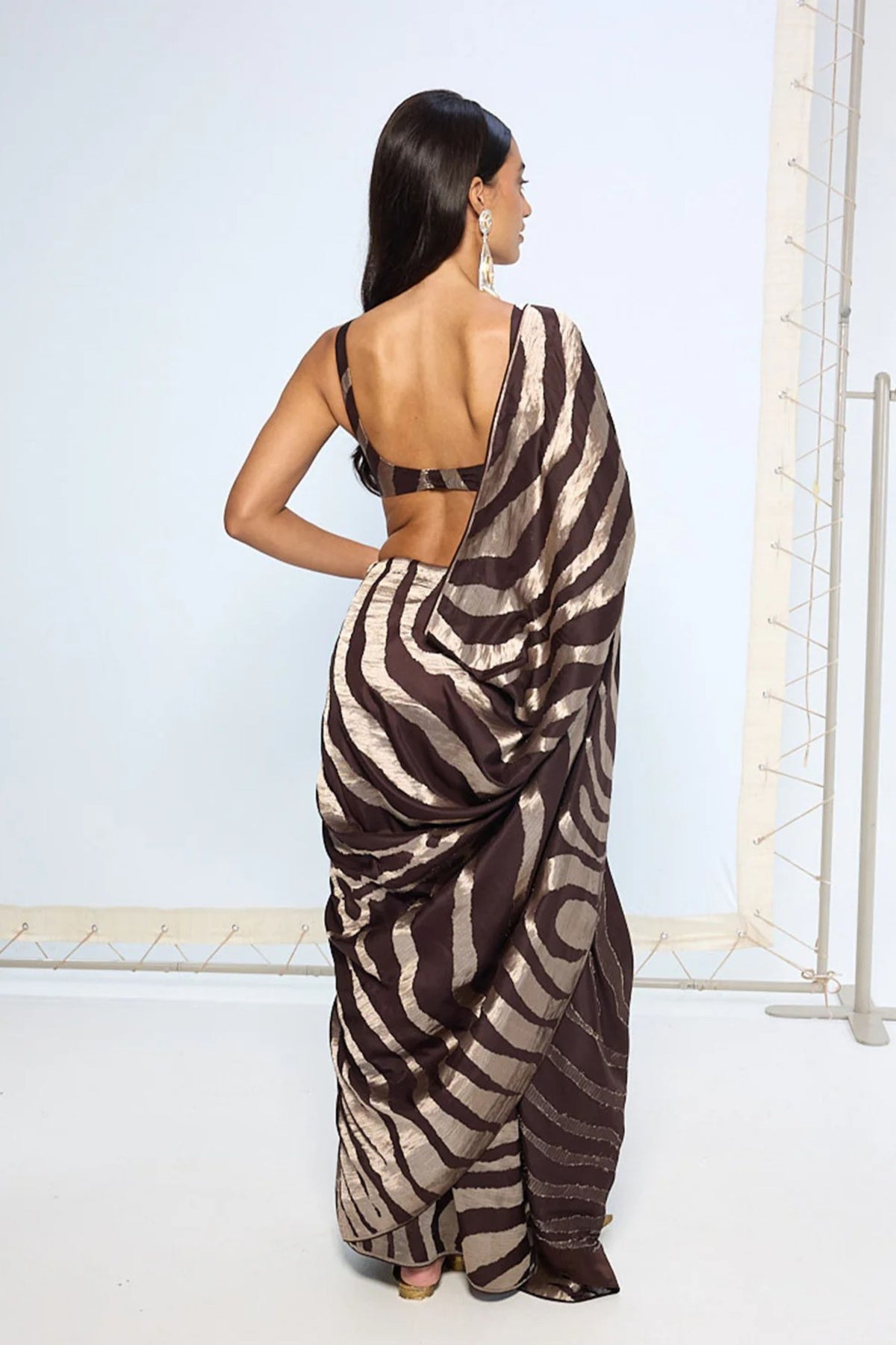 Handwoven Chocolate Brown Silk Saree