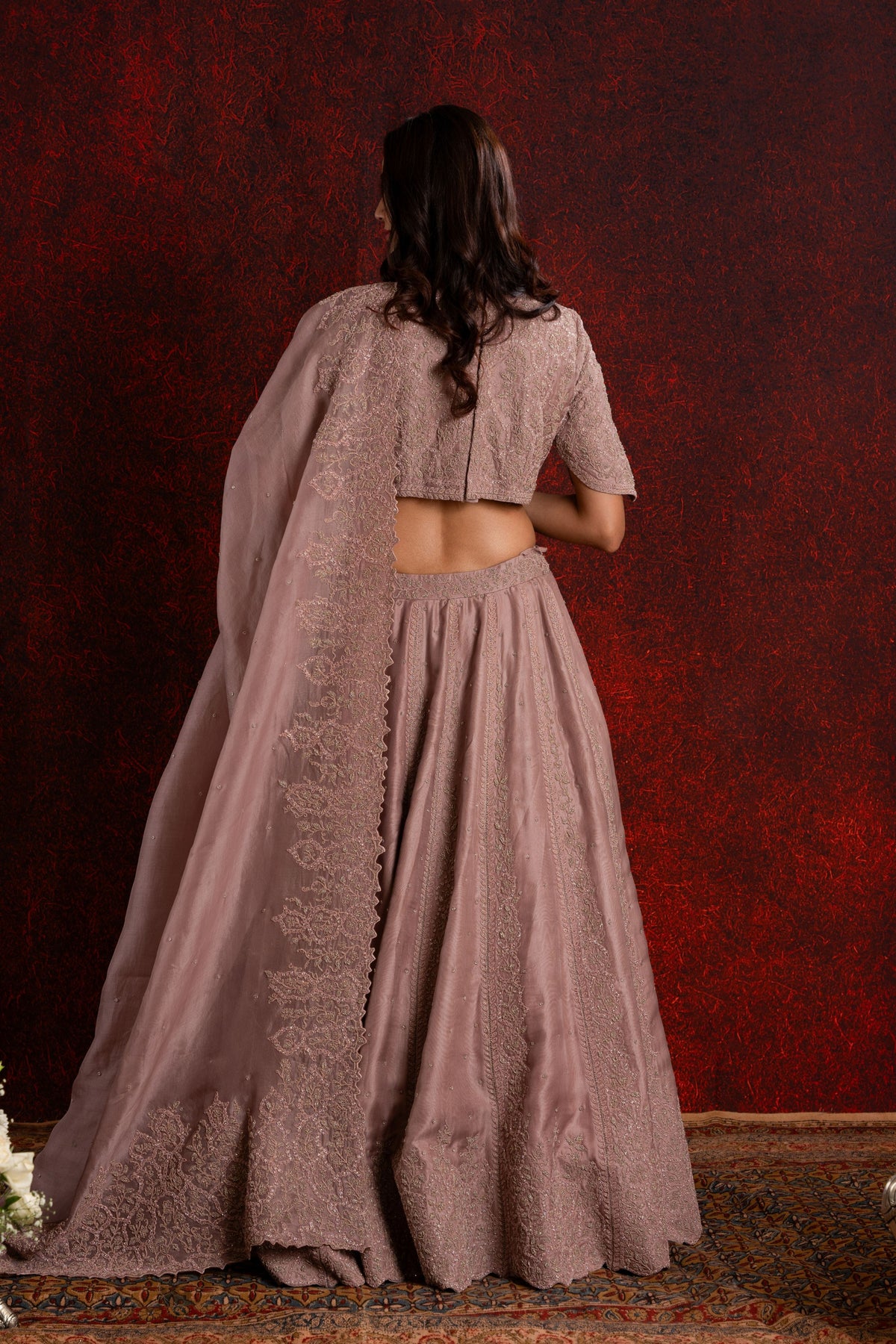 Nude Pink Lehenga Set