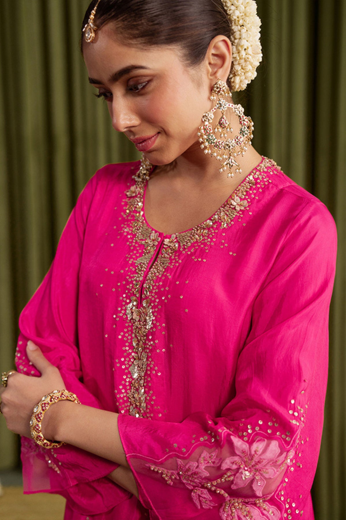 Hot Pink Magnolia Kurta Set