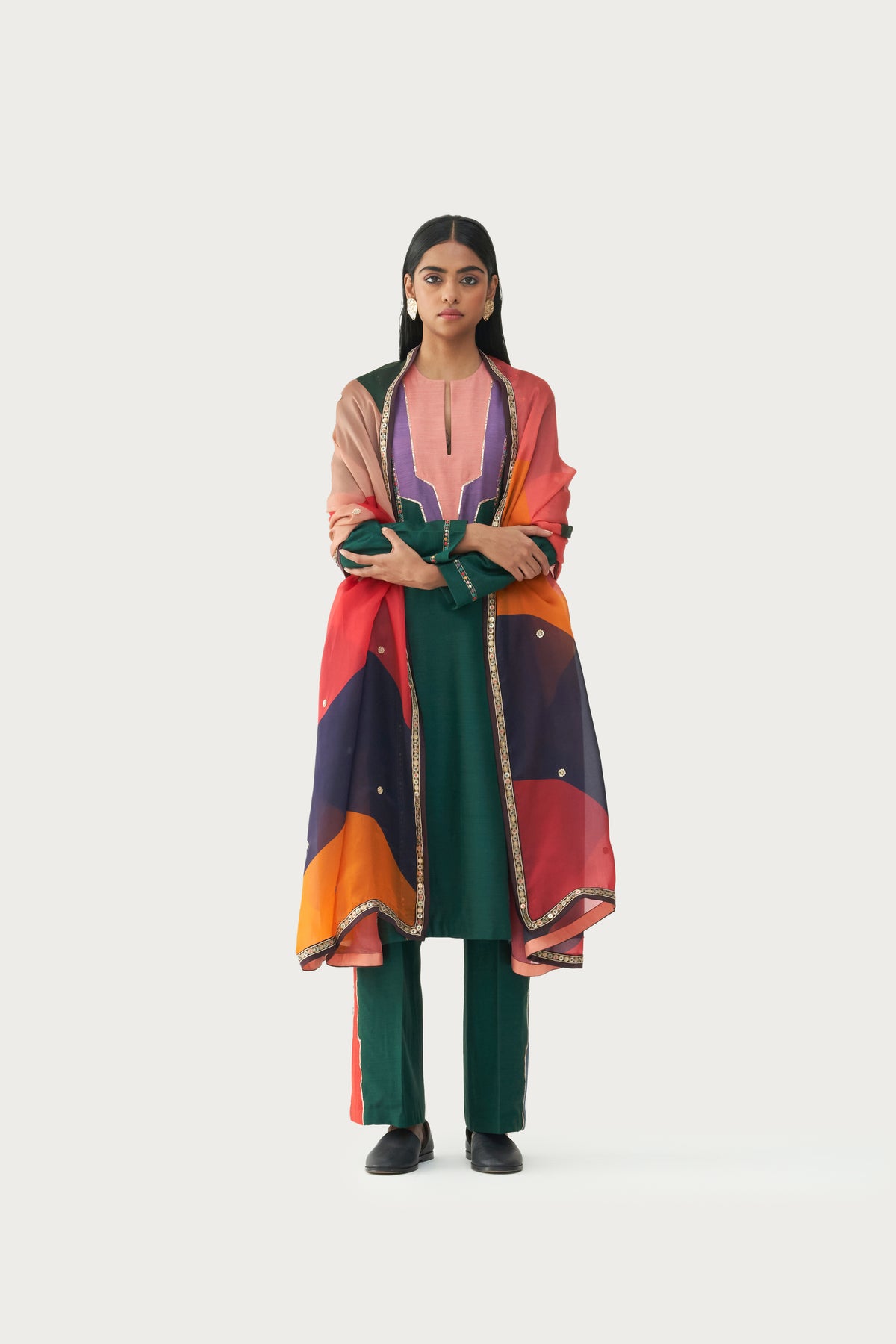 Amara olive kurta pant set