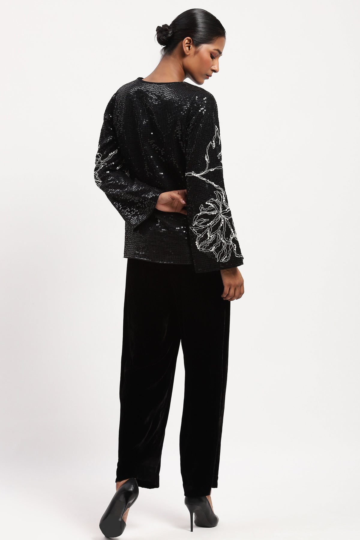 Sequin Floral Top