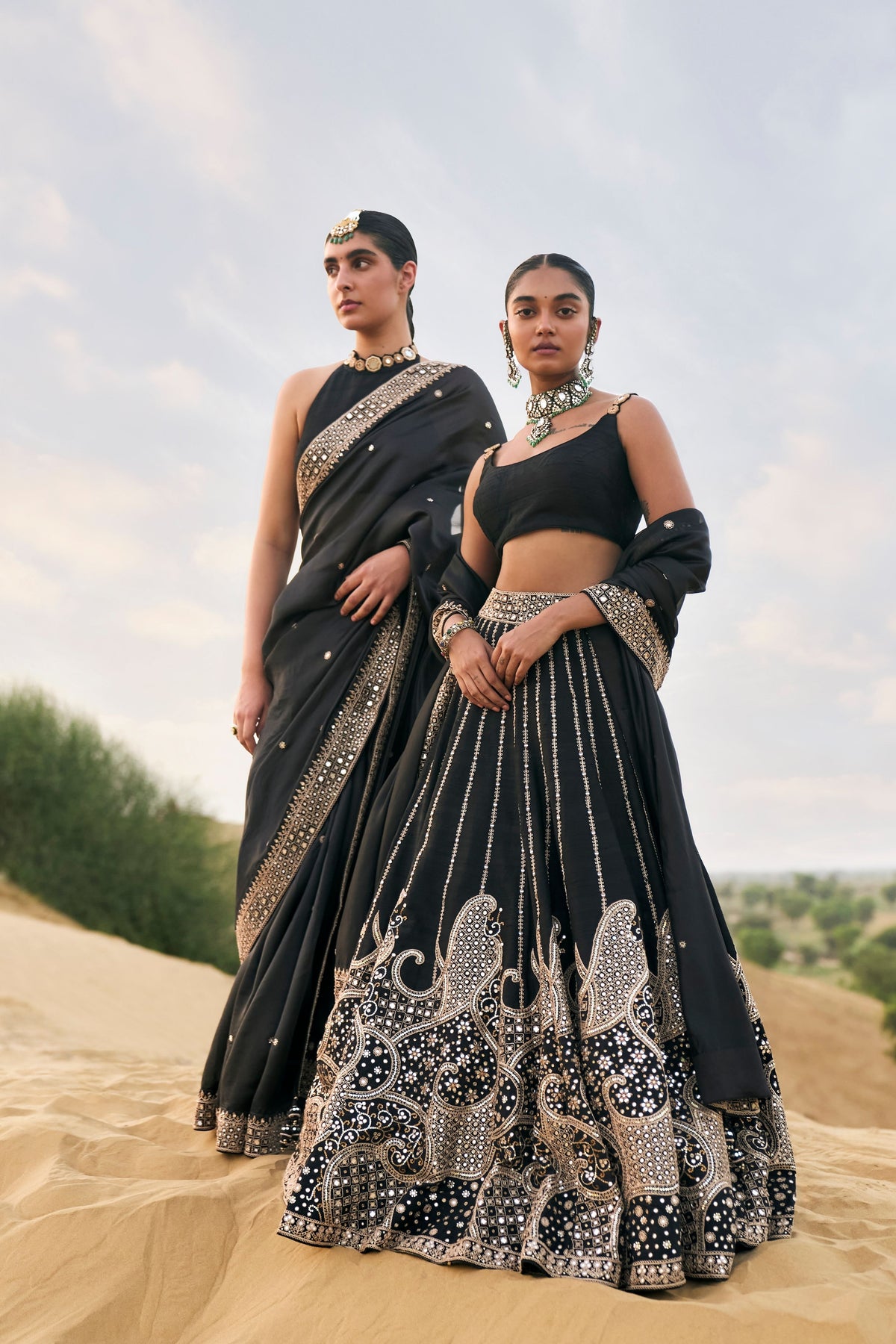 Rani Sa Black Saree Set