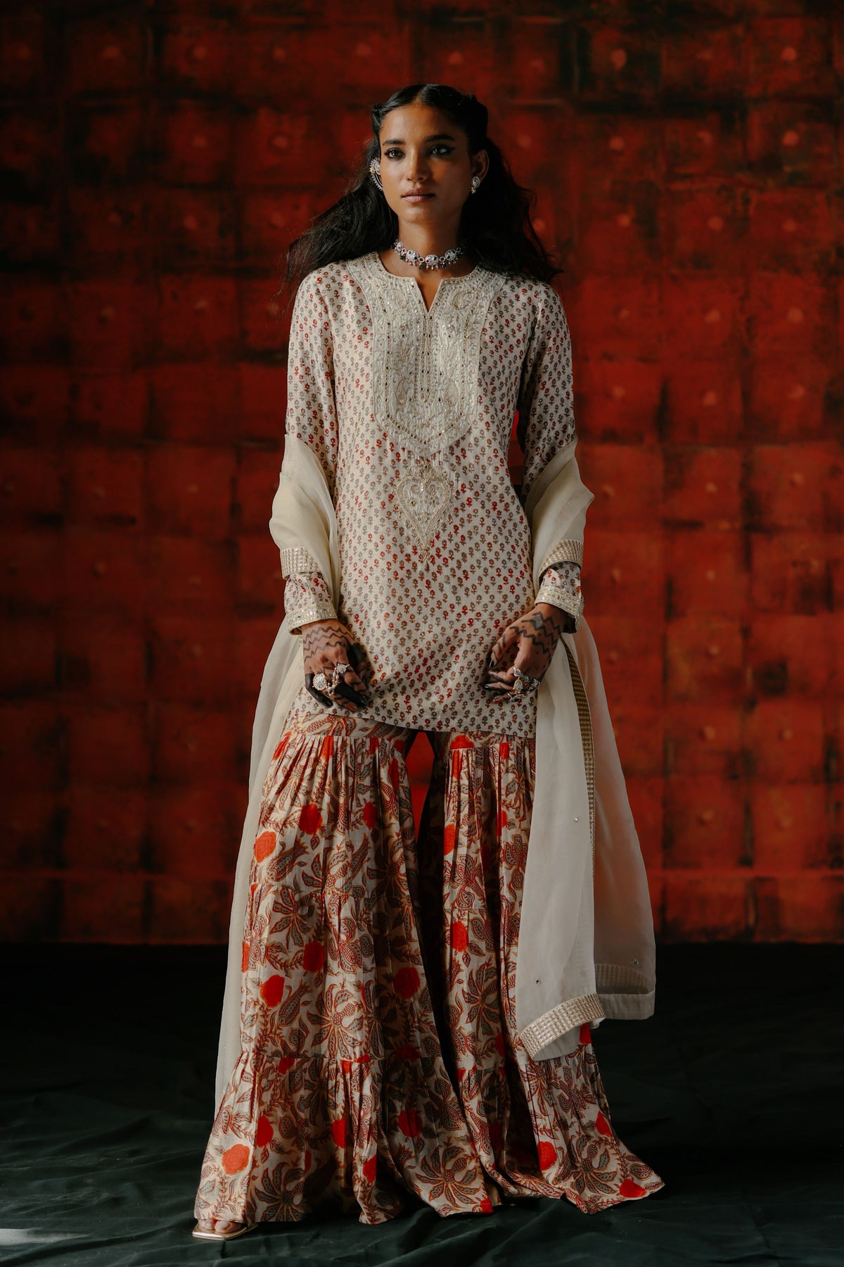 Pearl Sharara Set