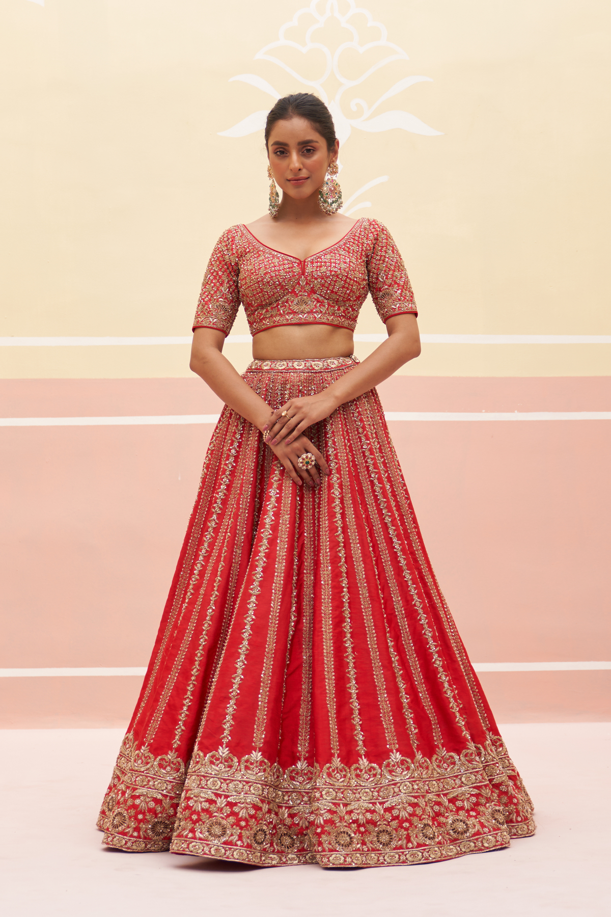 Raw Silk Lehenga Set