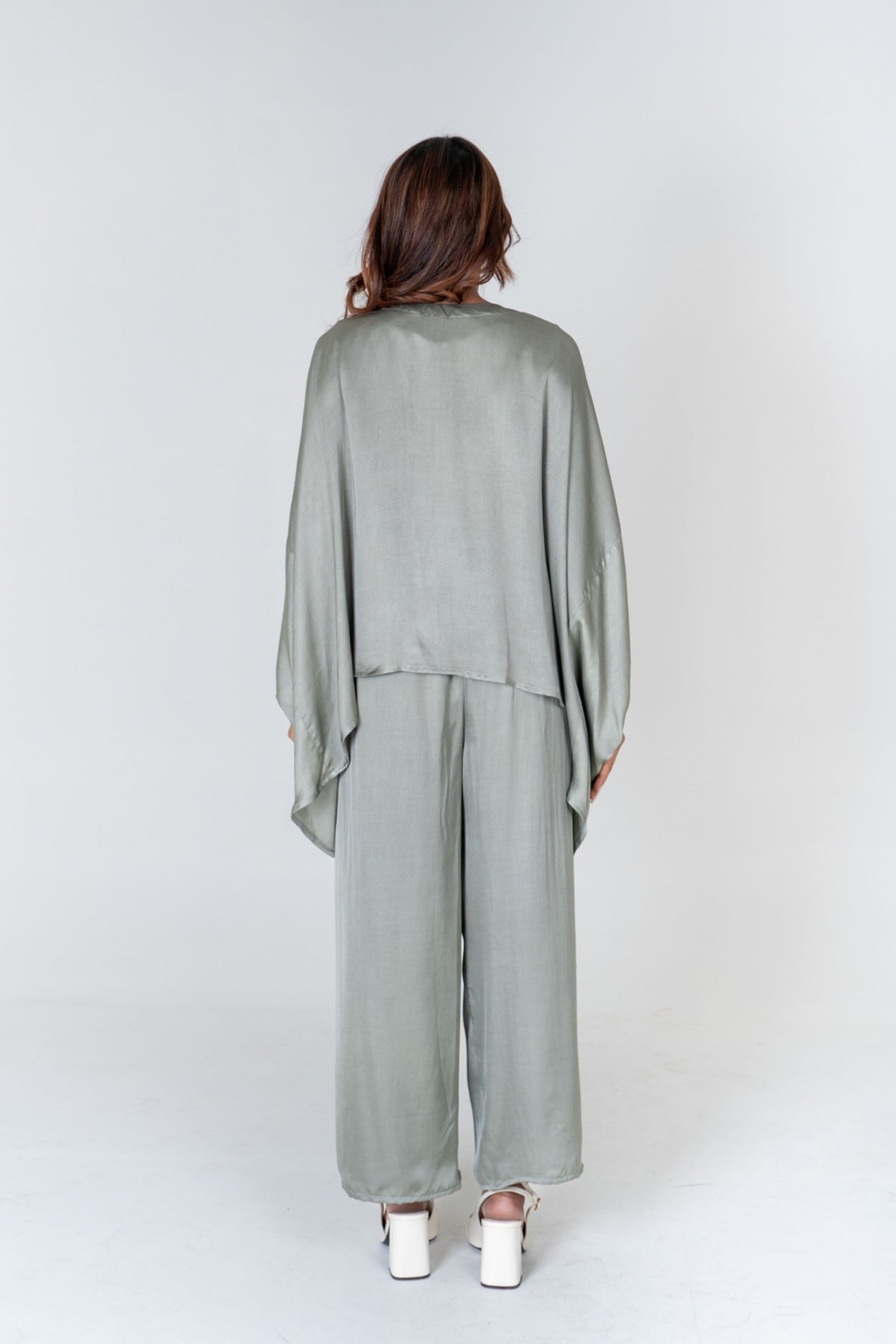 Green-purple Kaftan Co-rd Set