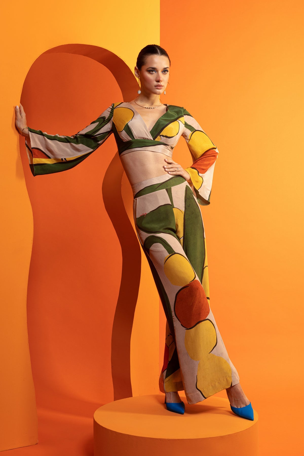 Artistic Printed Crepe Co-ord Set