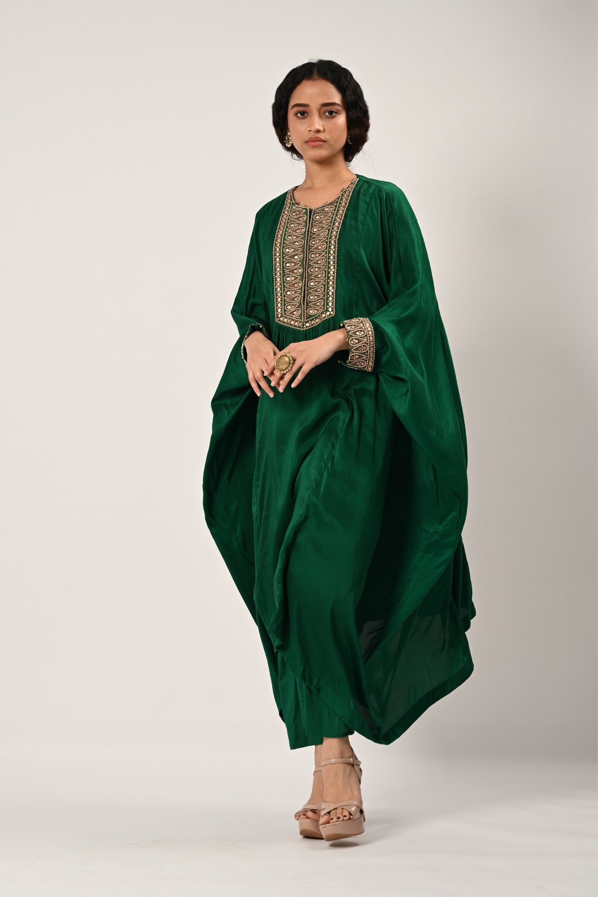 Emerald Green Kaftan Set