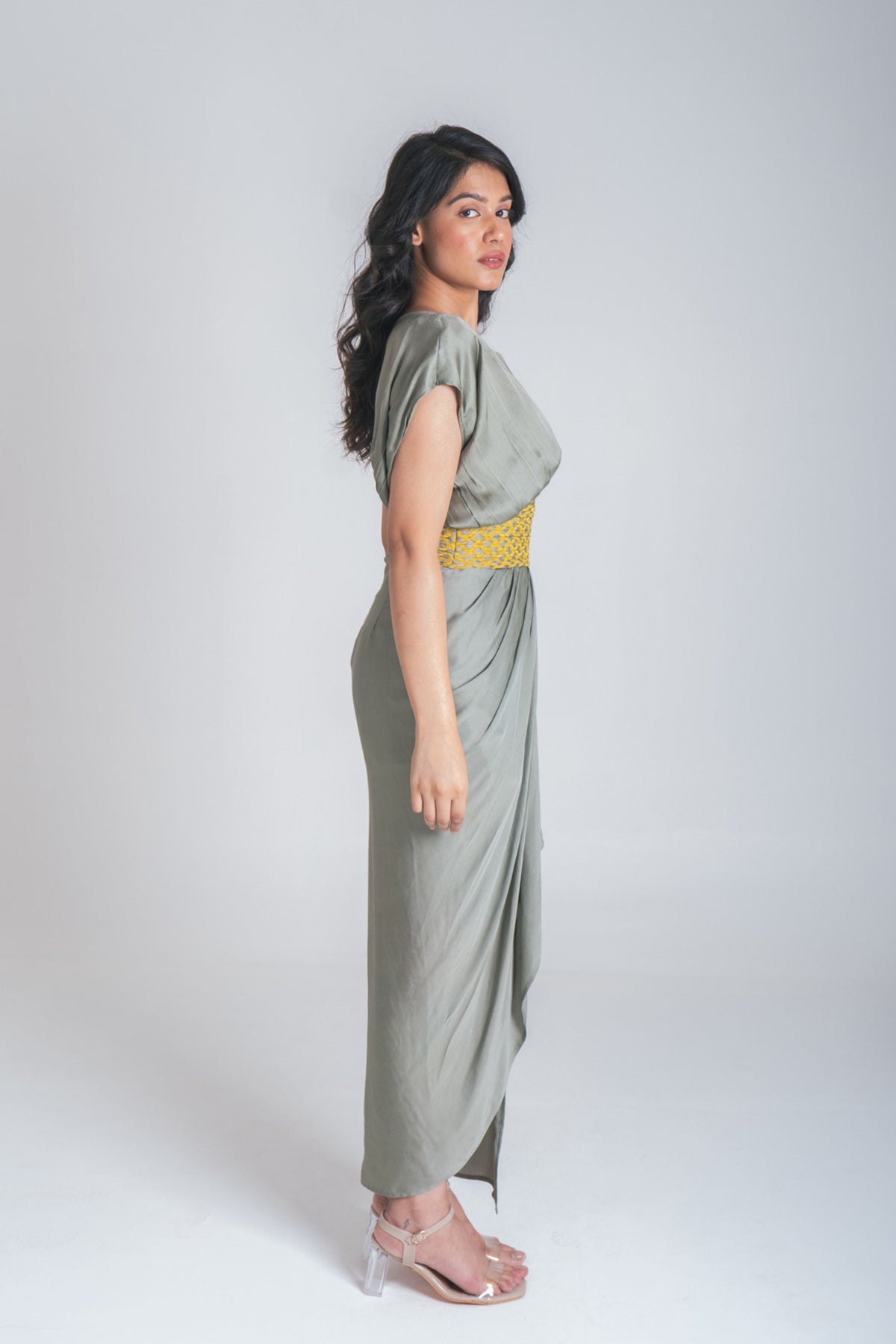 Yellow-green Cocktail Gown