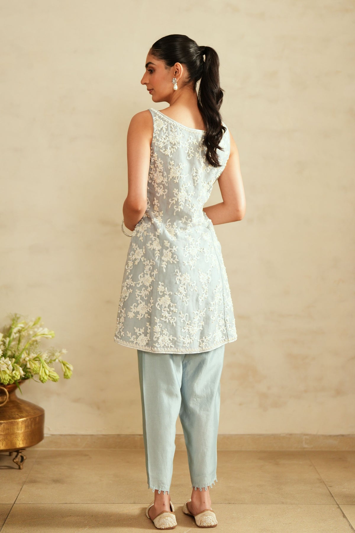 Sky Blue Tulip Pants Set