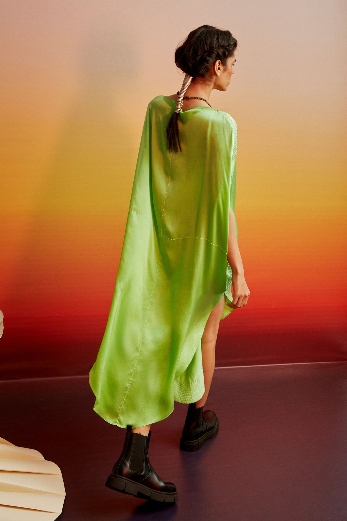 Lime Siba Long Dress