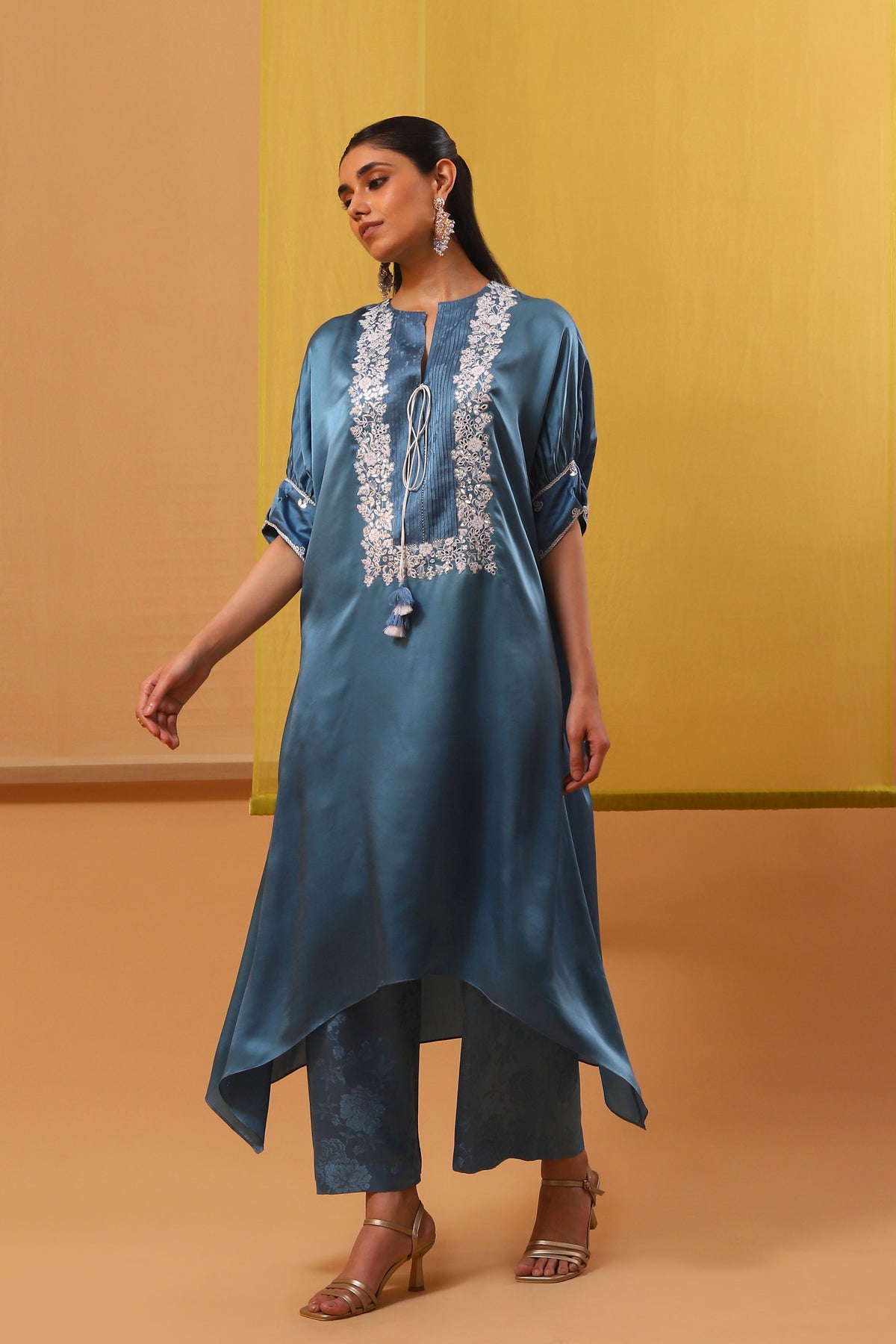 Blue Zia Kaftan Set