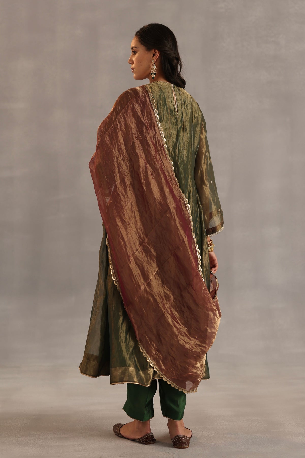 Navratna Olive Kurta Set