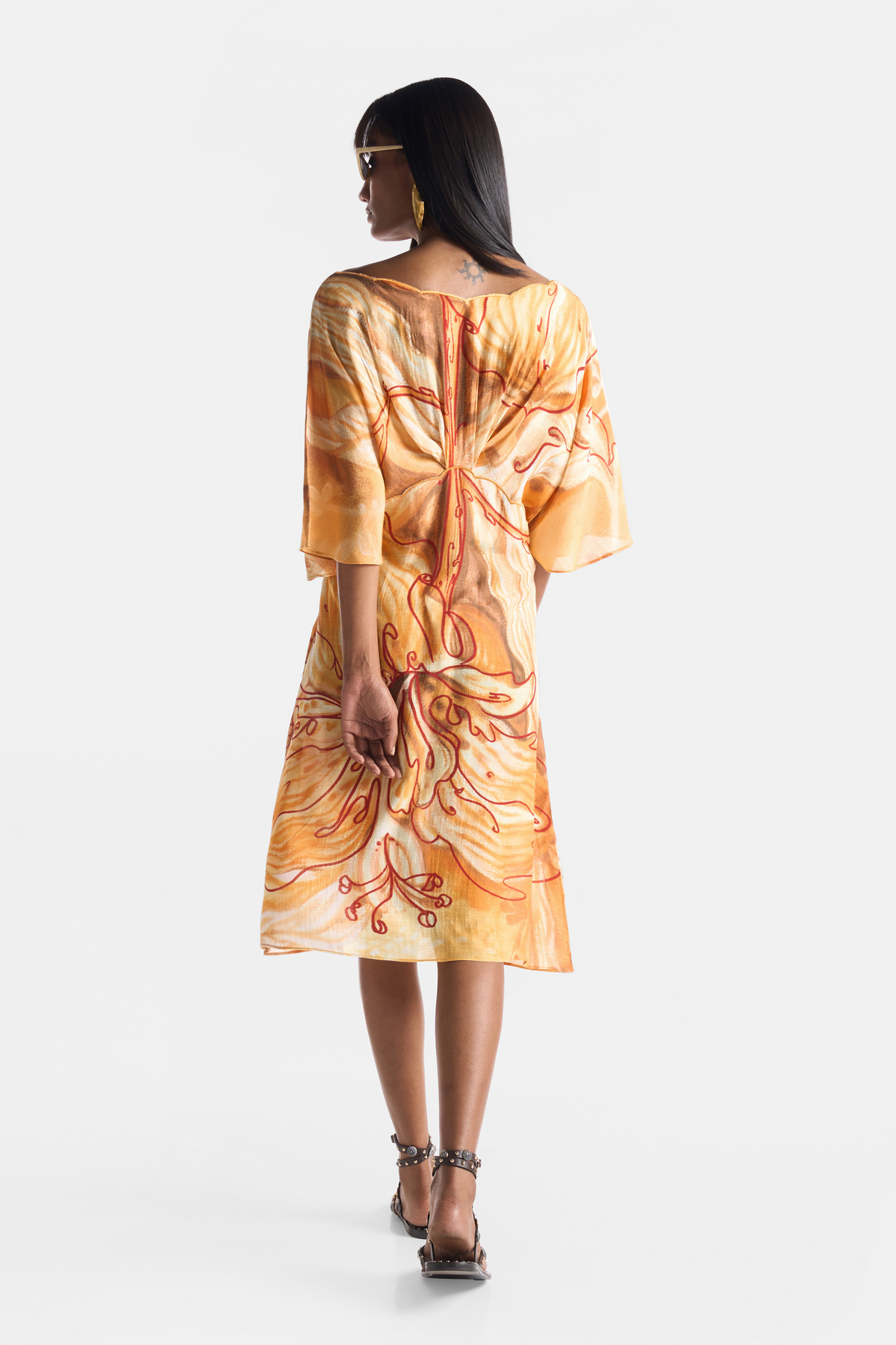 Apricot Scaloop Dress