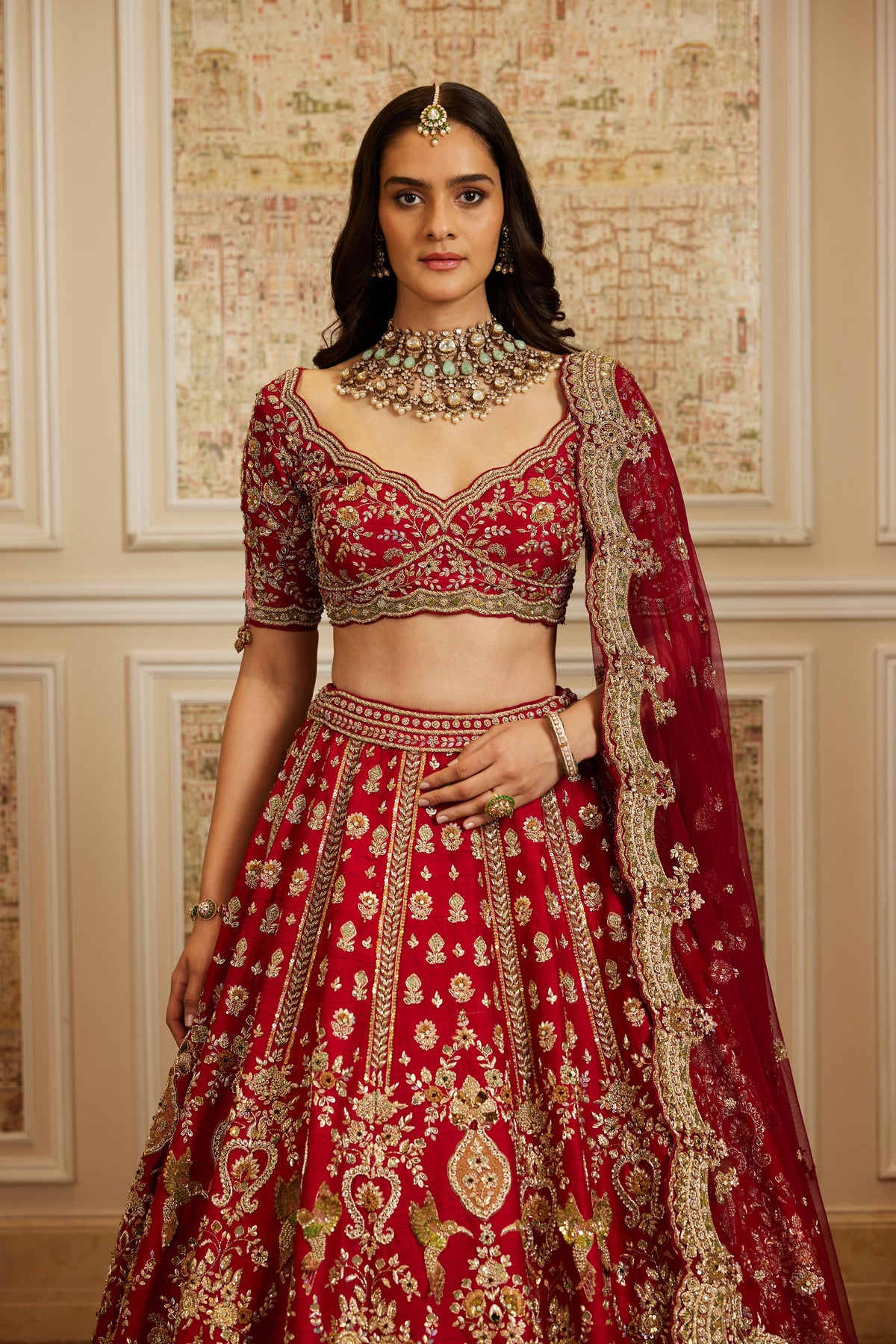 Zinah Red Lehenga Set