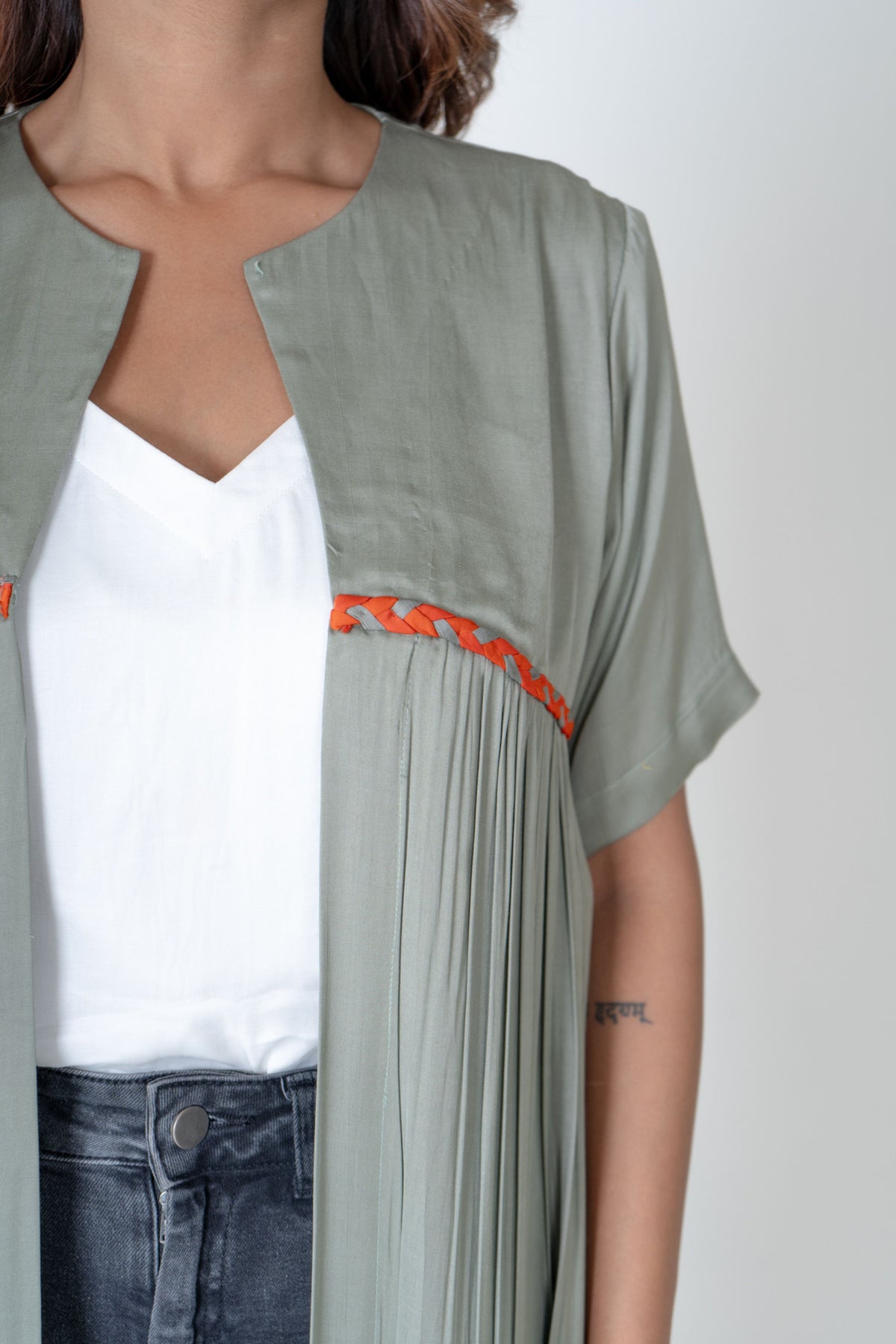 Green-orange Long Cape
