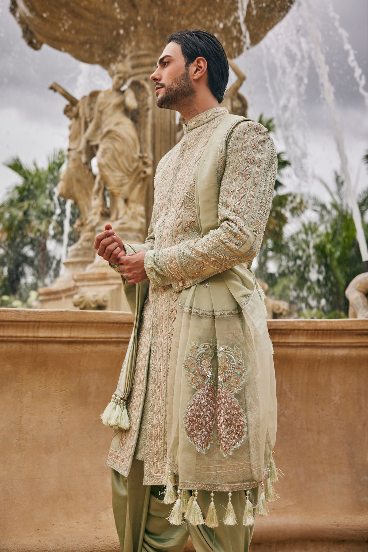Sage Siam Sherwani Set