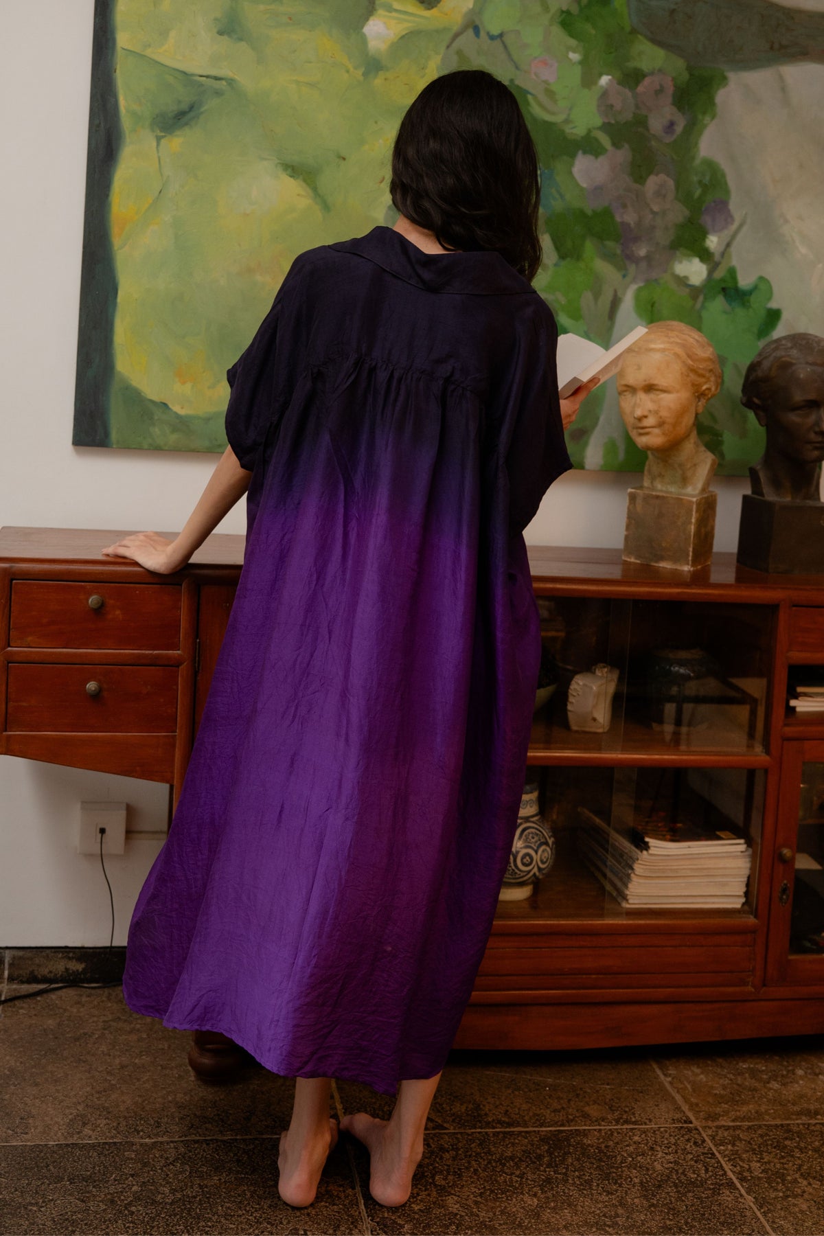 Purple Ombre Shirt Dress
