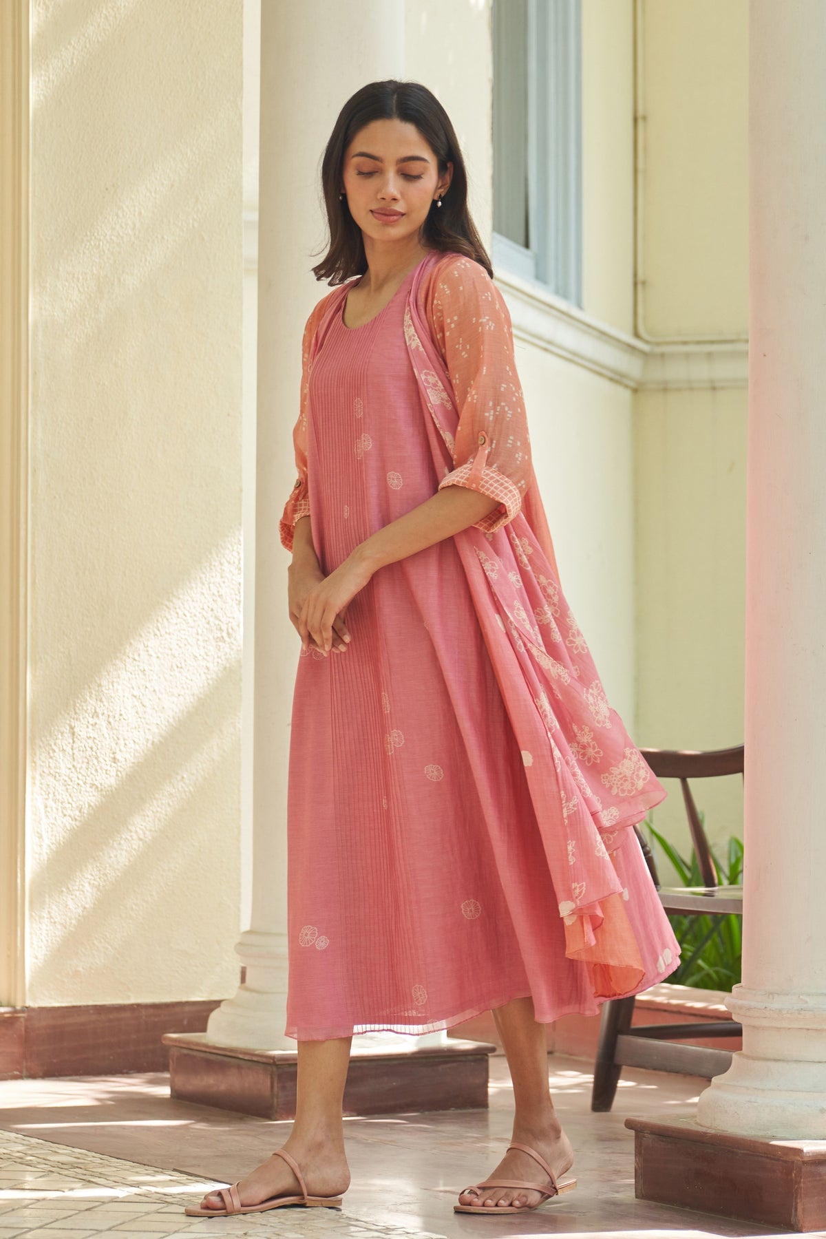 Peony Pintuck Jacket Dress