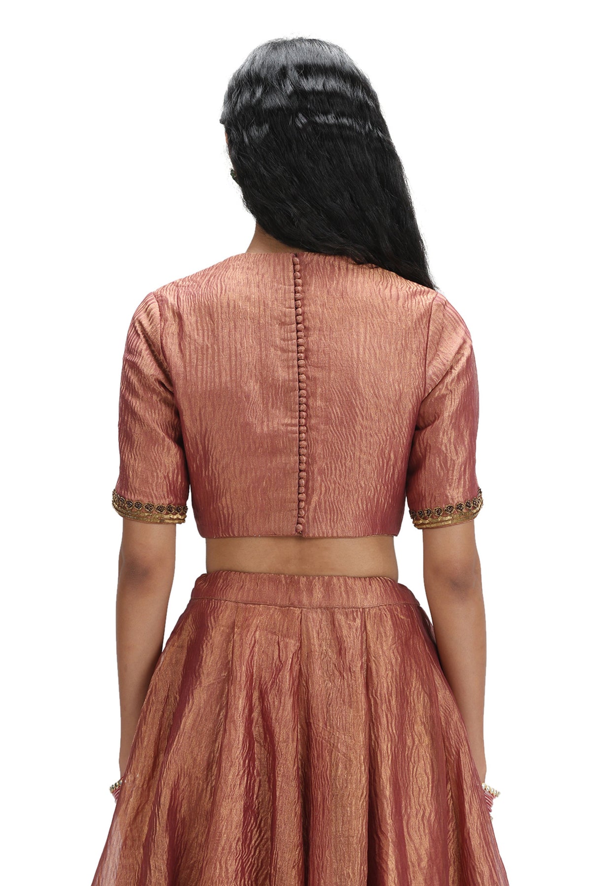 Manorama Burnt Peach Lehenga Set