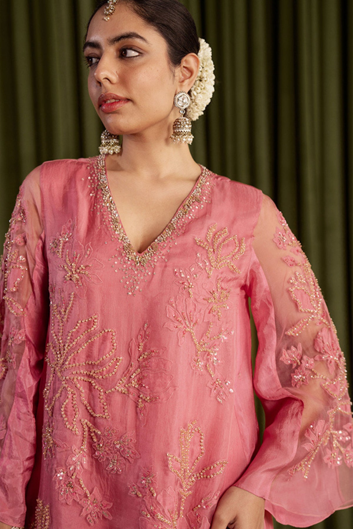 Rose Pink Sharara Set