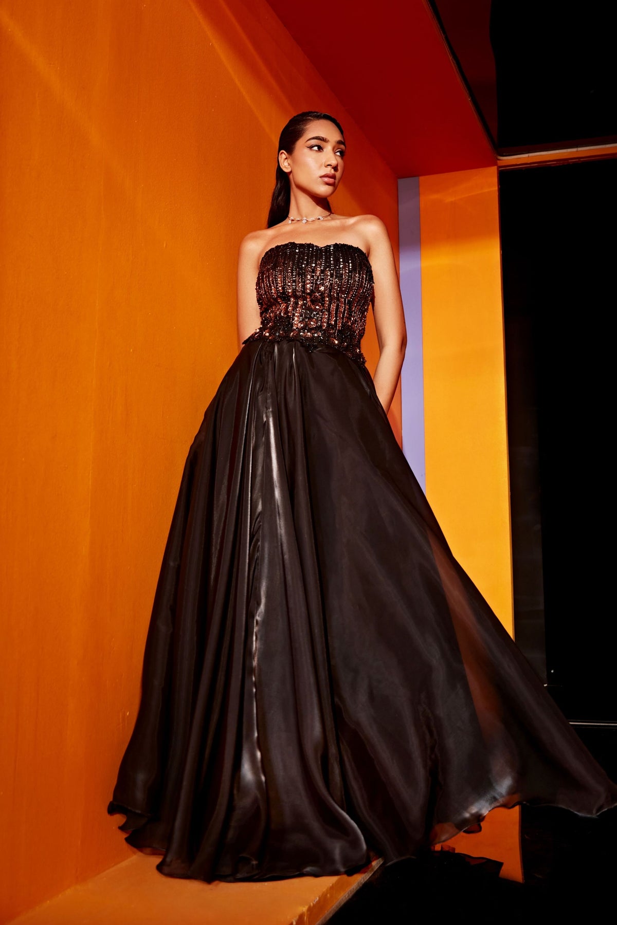 Zayna Black Gown