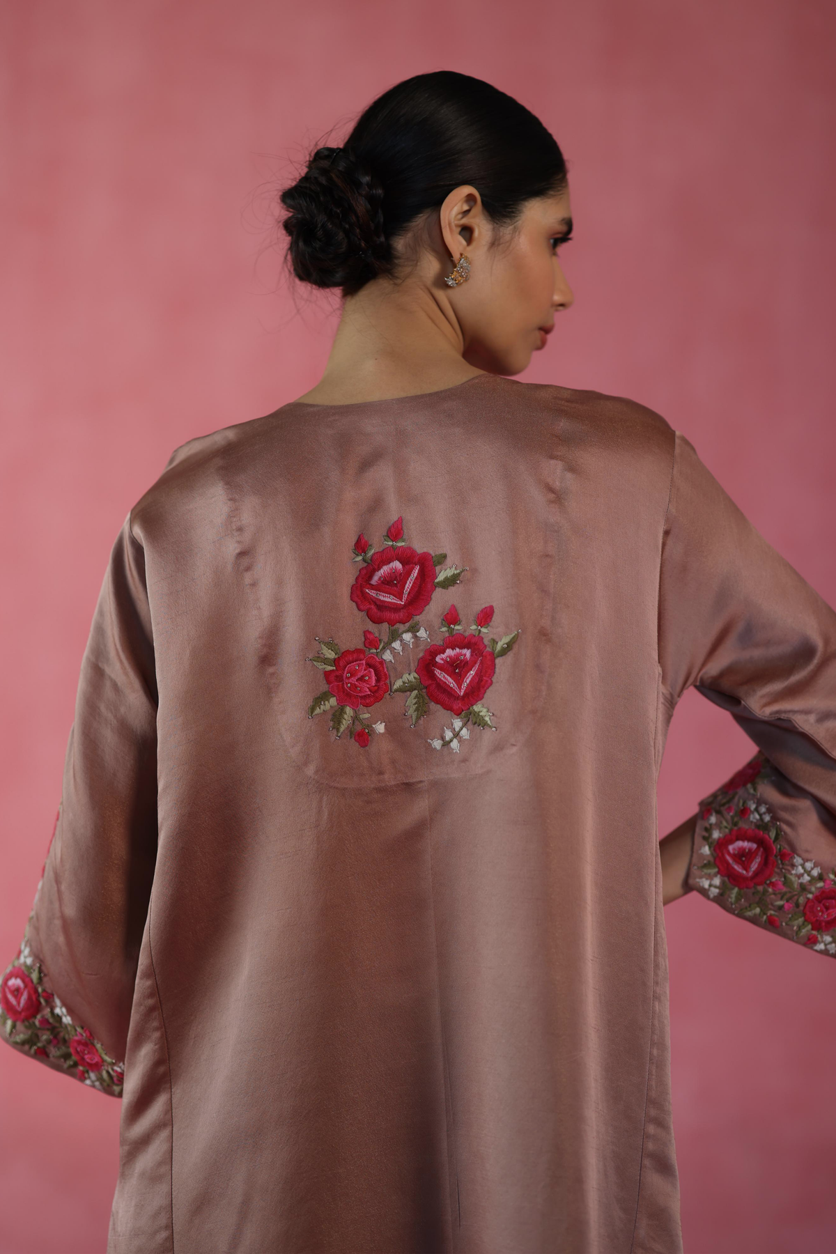 Beige Sheermal Kaftan