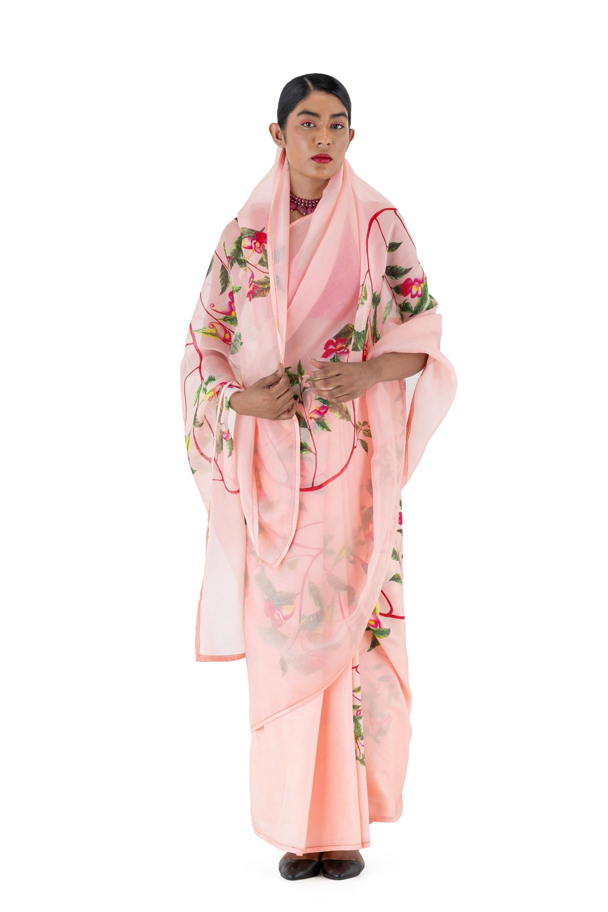 Balsam Pale Pink Saree