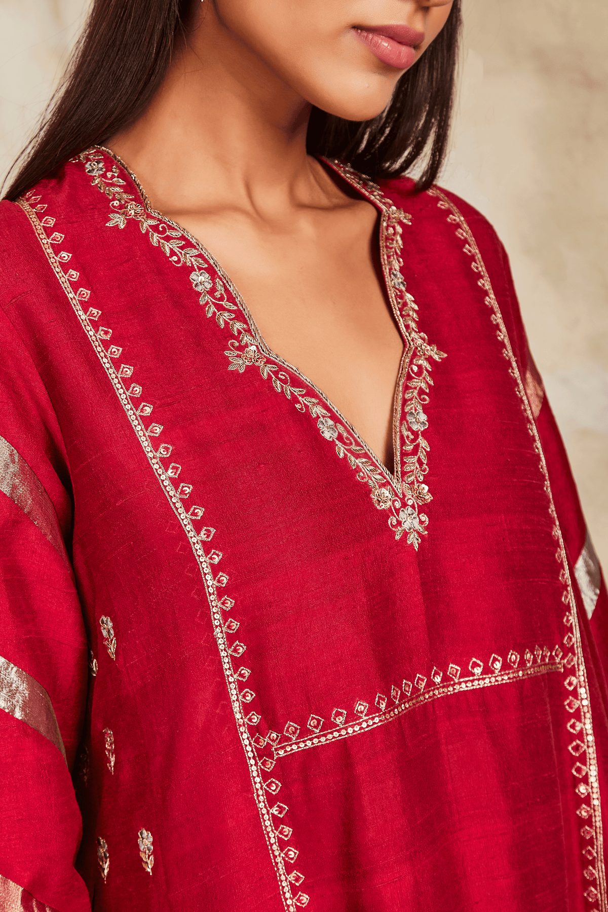Maroon kurta set