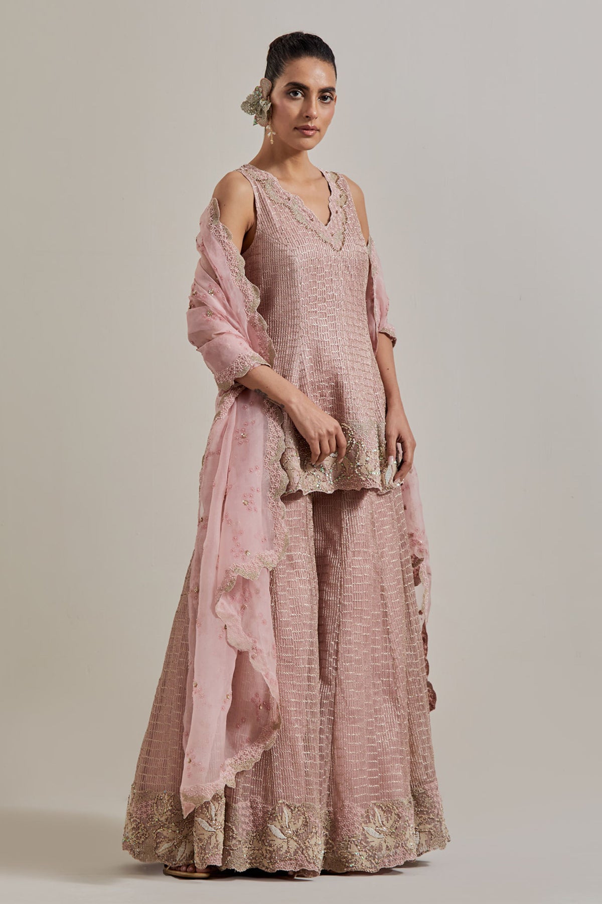 Pink Sharara Set