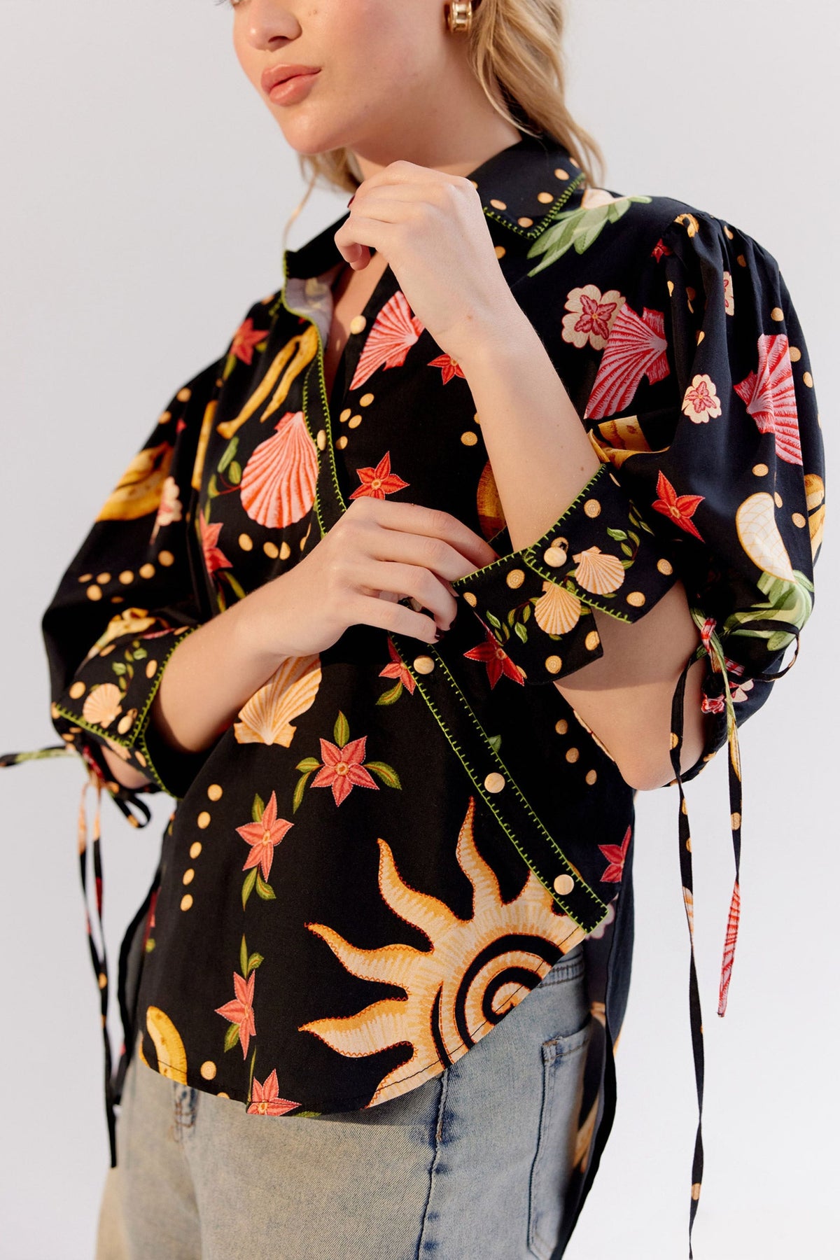 Seashell Black Brie Shirt