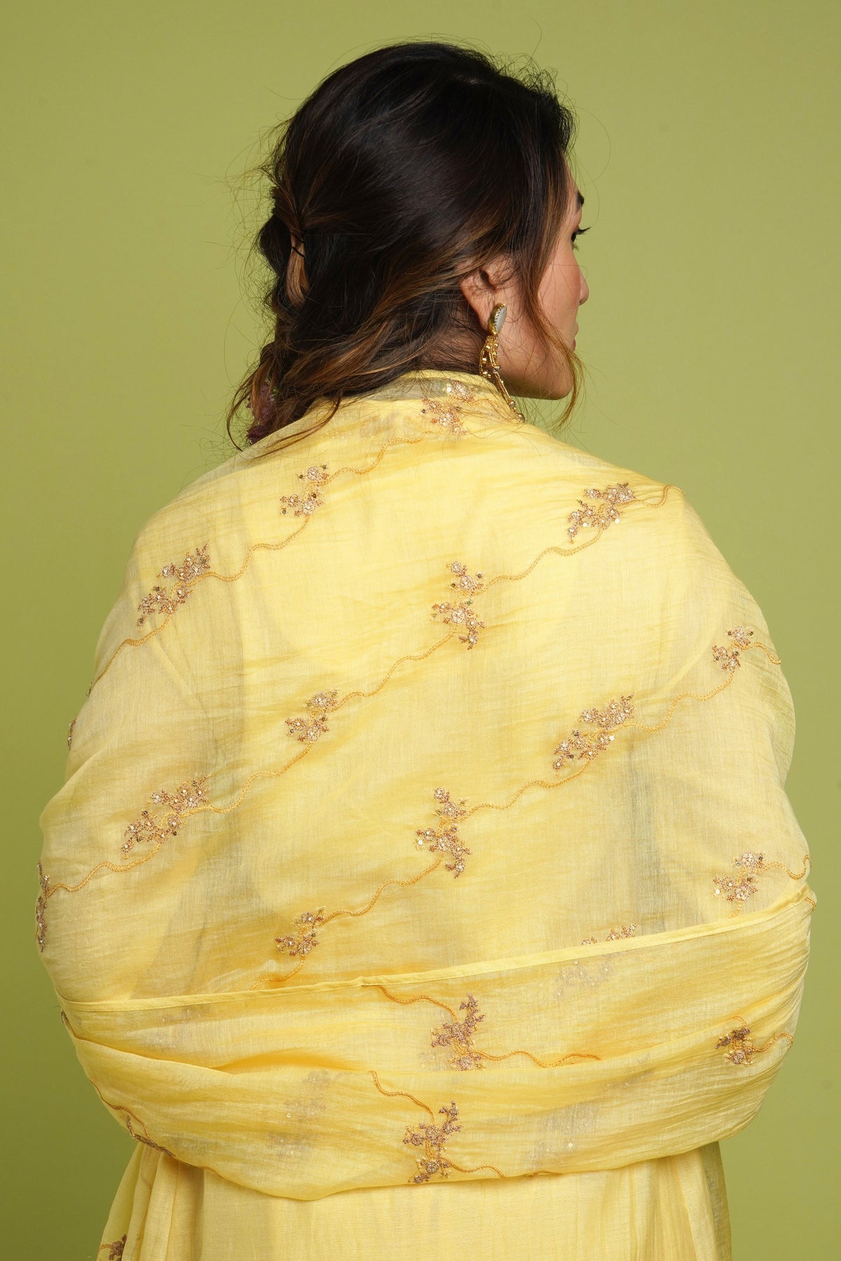 Flared Yellow Kurta Set