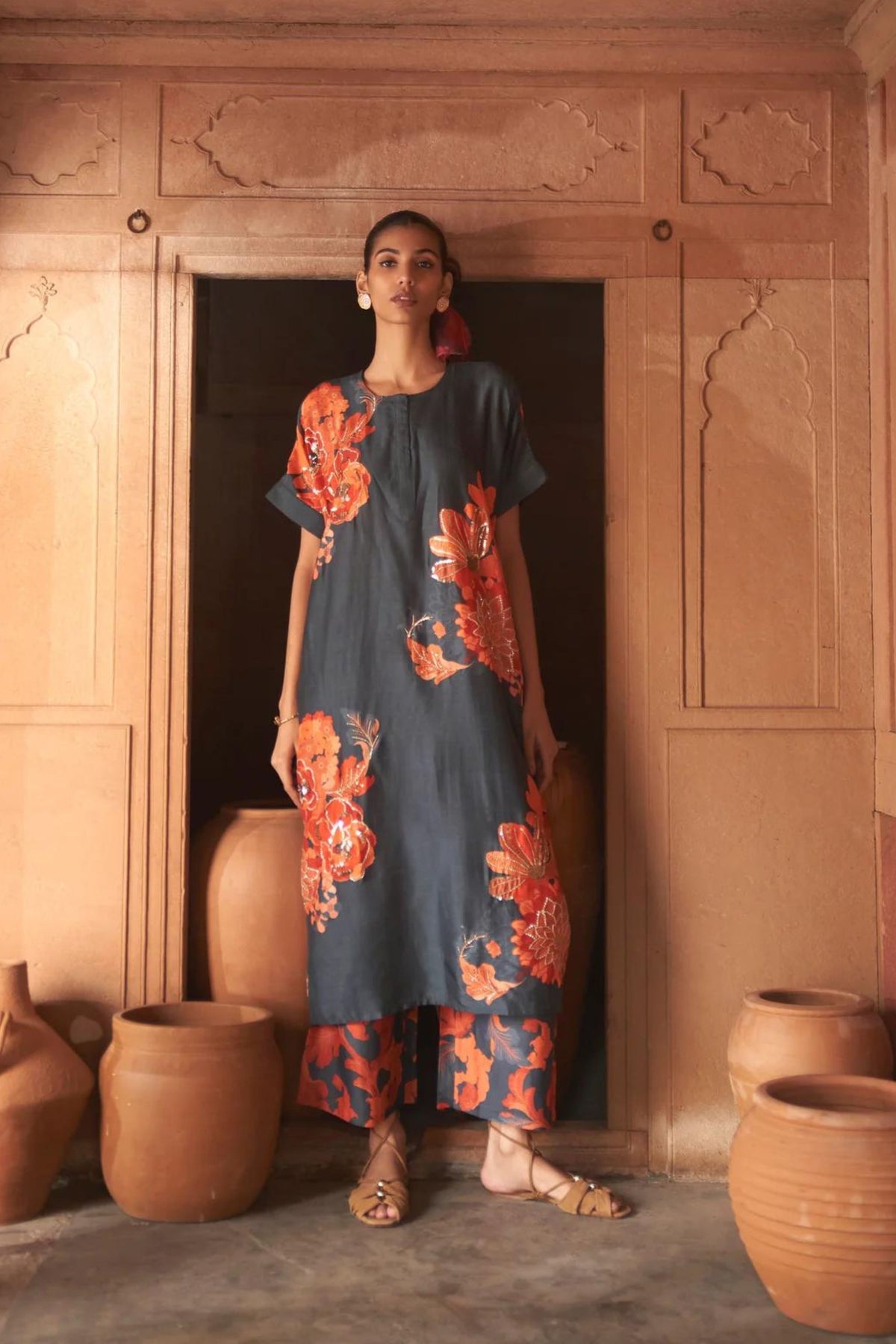 Navy Moroccan Oversize Set