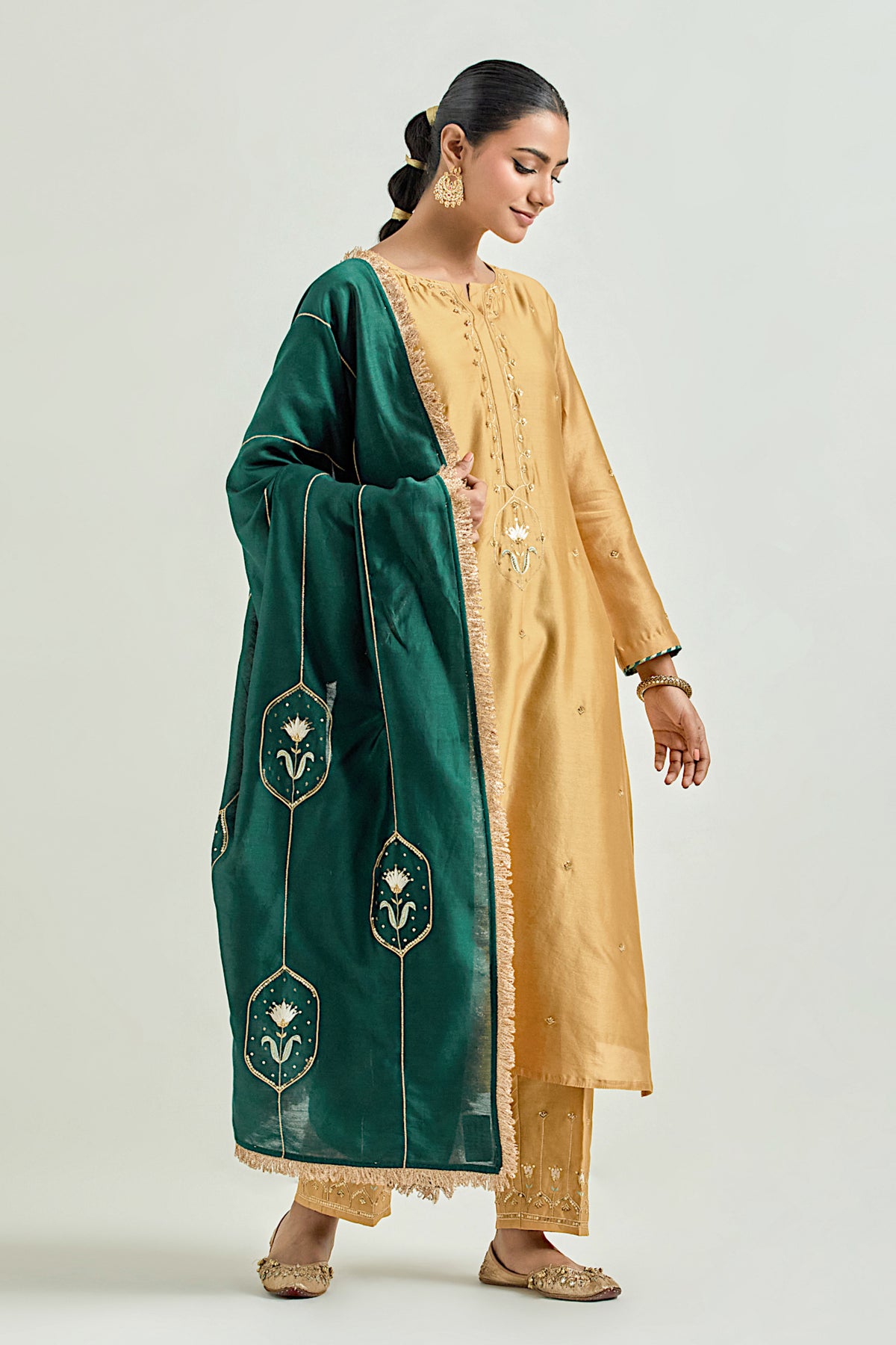 Mustard Classic Kurta Set