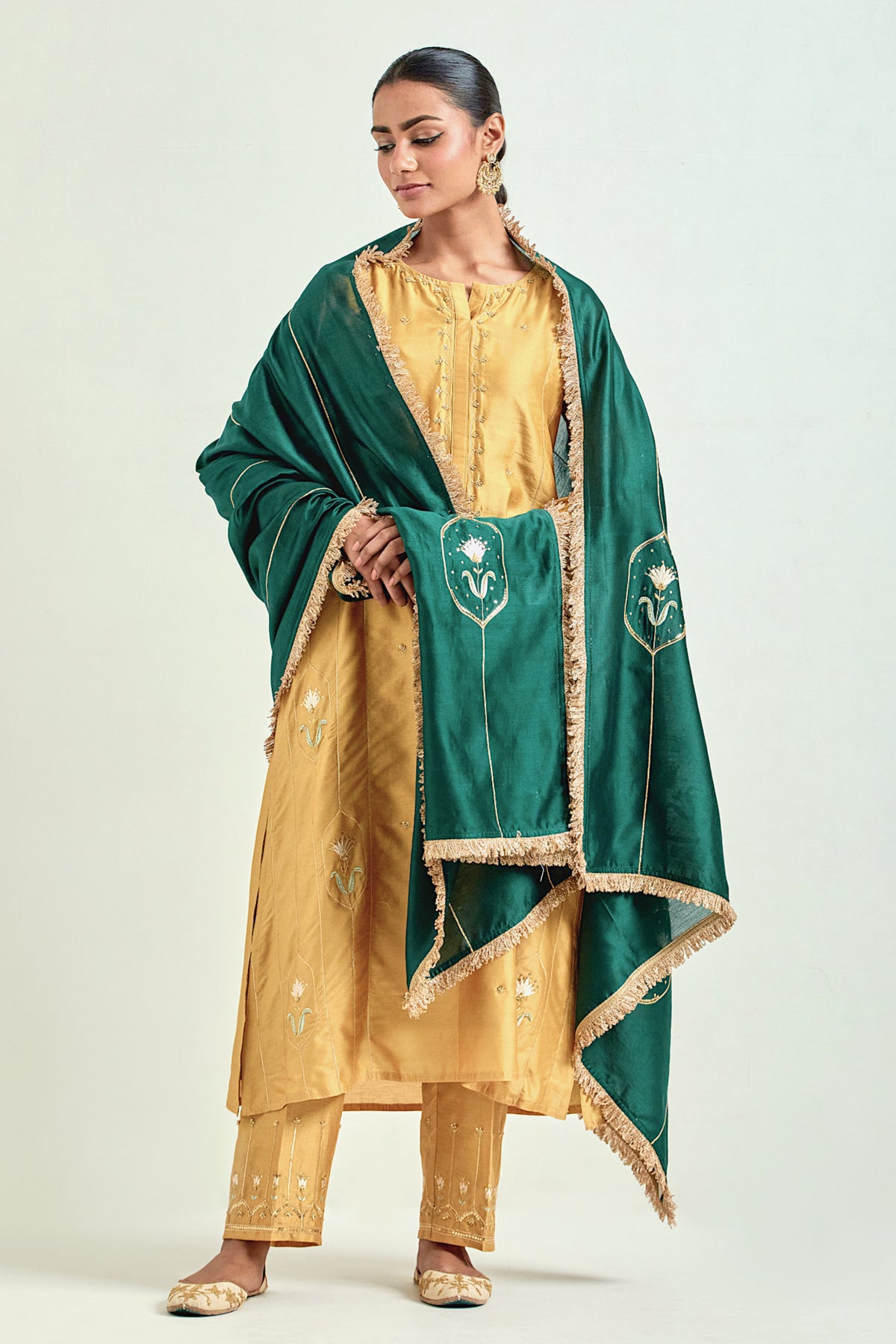 Mustard Classic Kurta Set