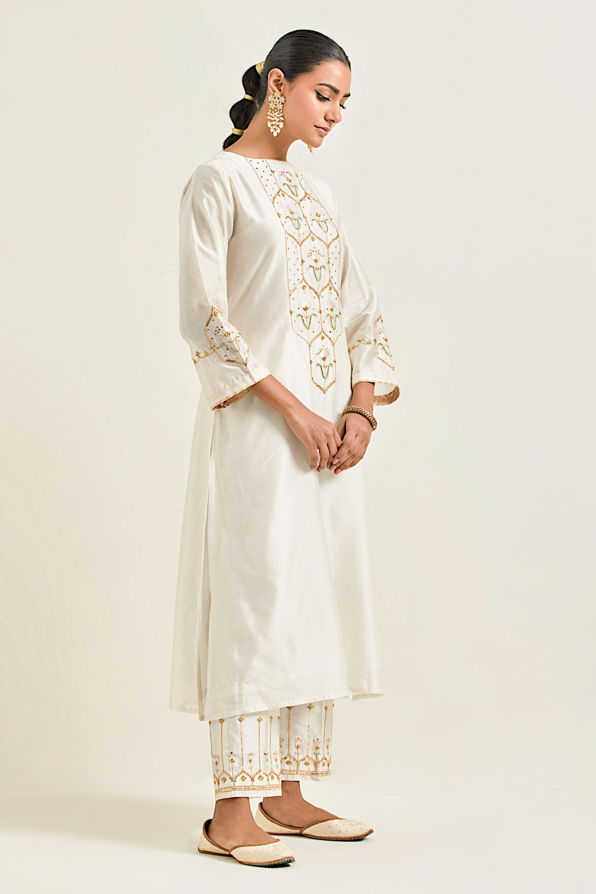 Off White Classic Kurta Set