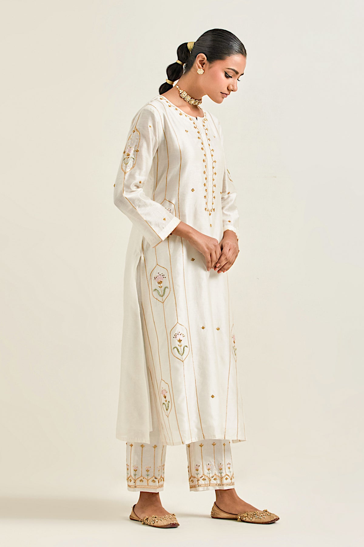 Off White Classic Kurta Set