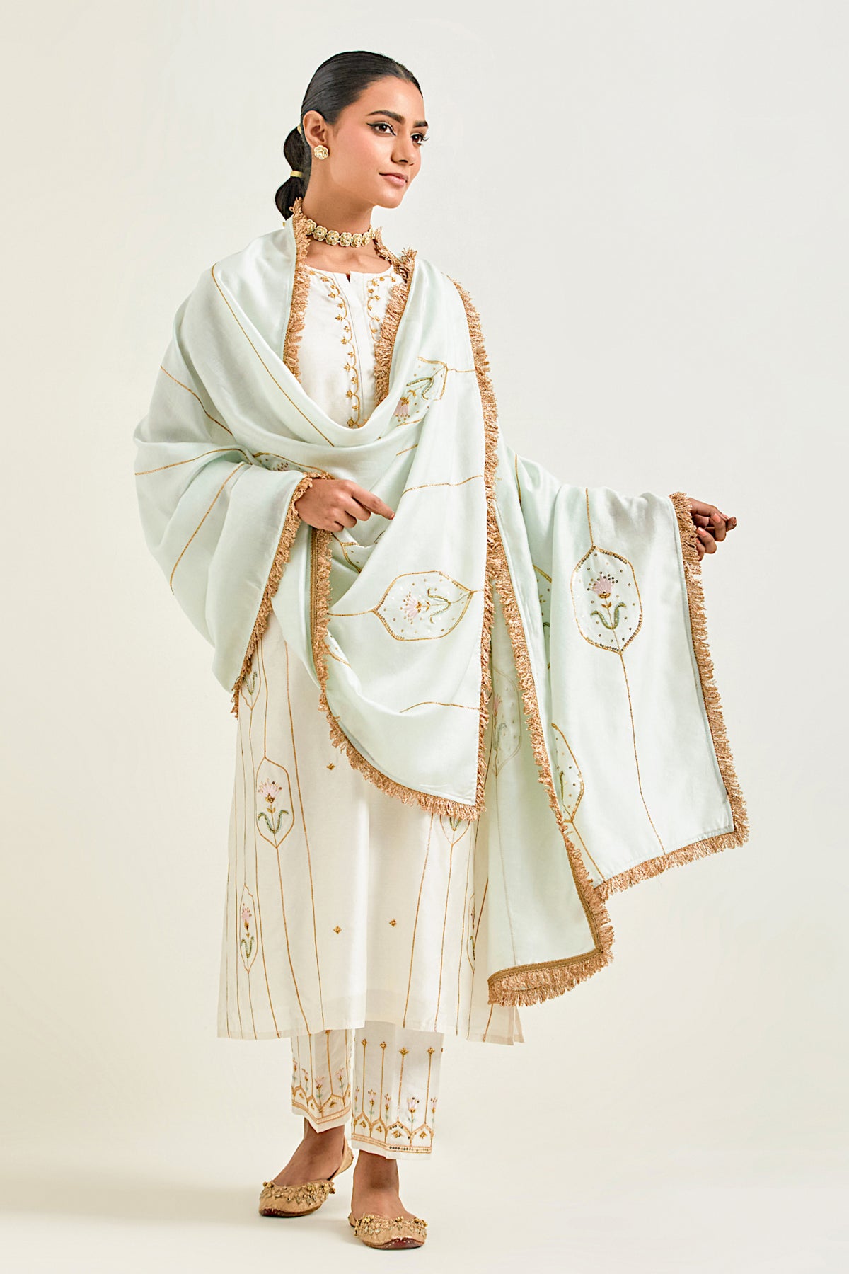 Off White Classic Kurta Set