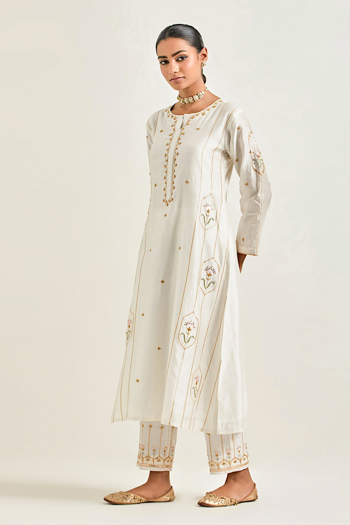 Off White Classic Kurta Set