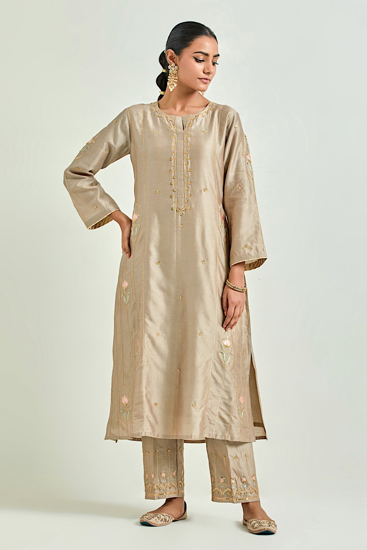 Brown Classic Kurta Set