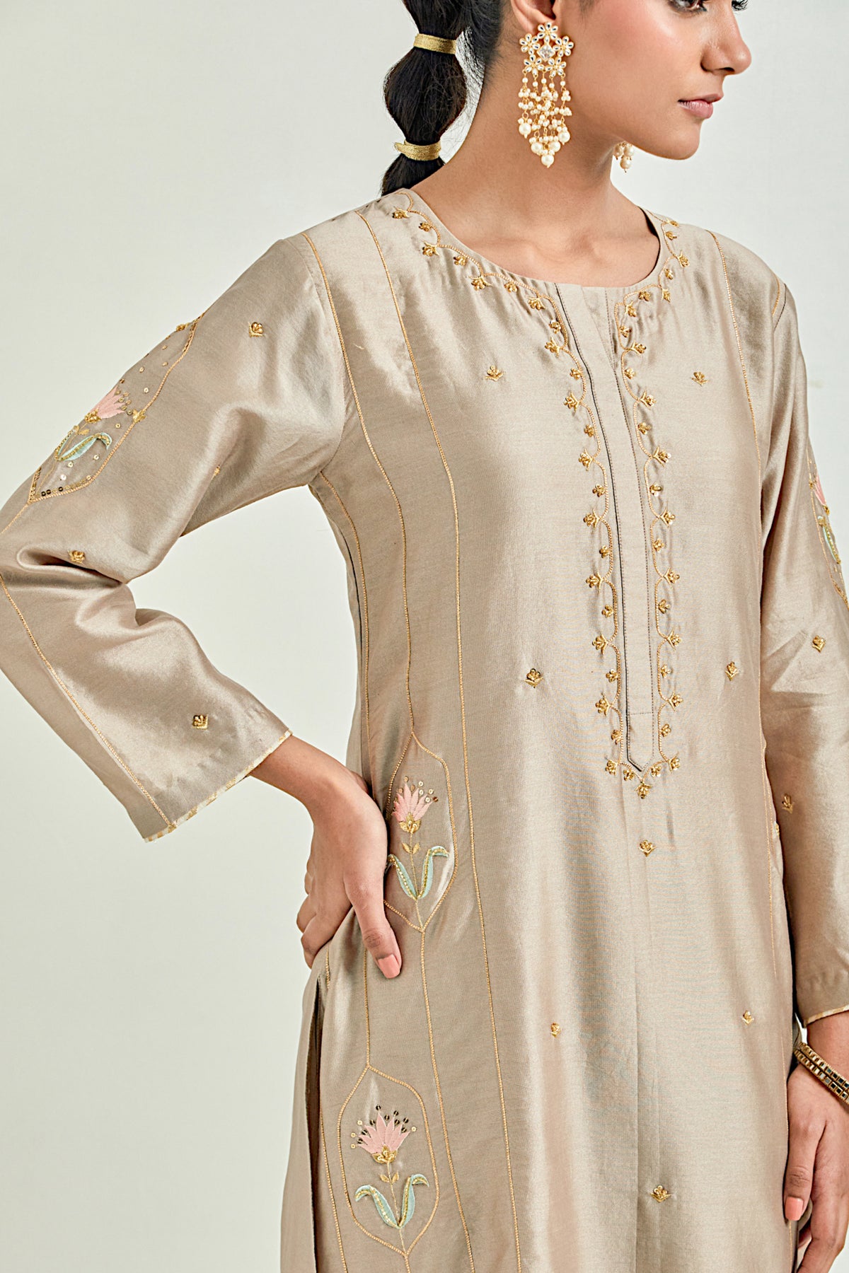 Brown Classic Kurta Set