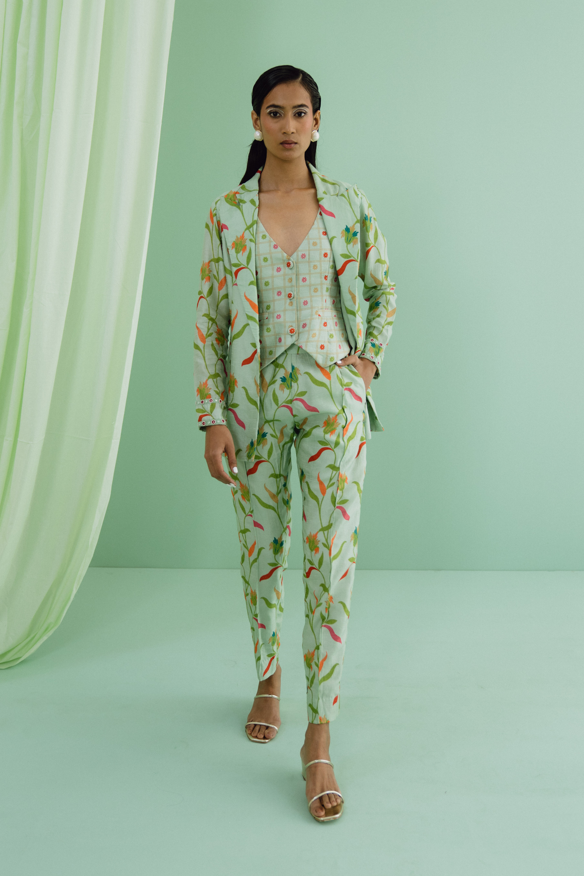 Green Pantsuit Set