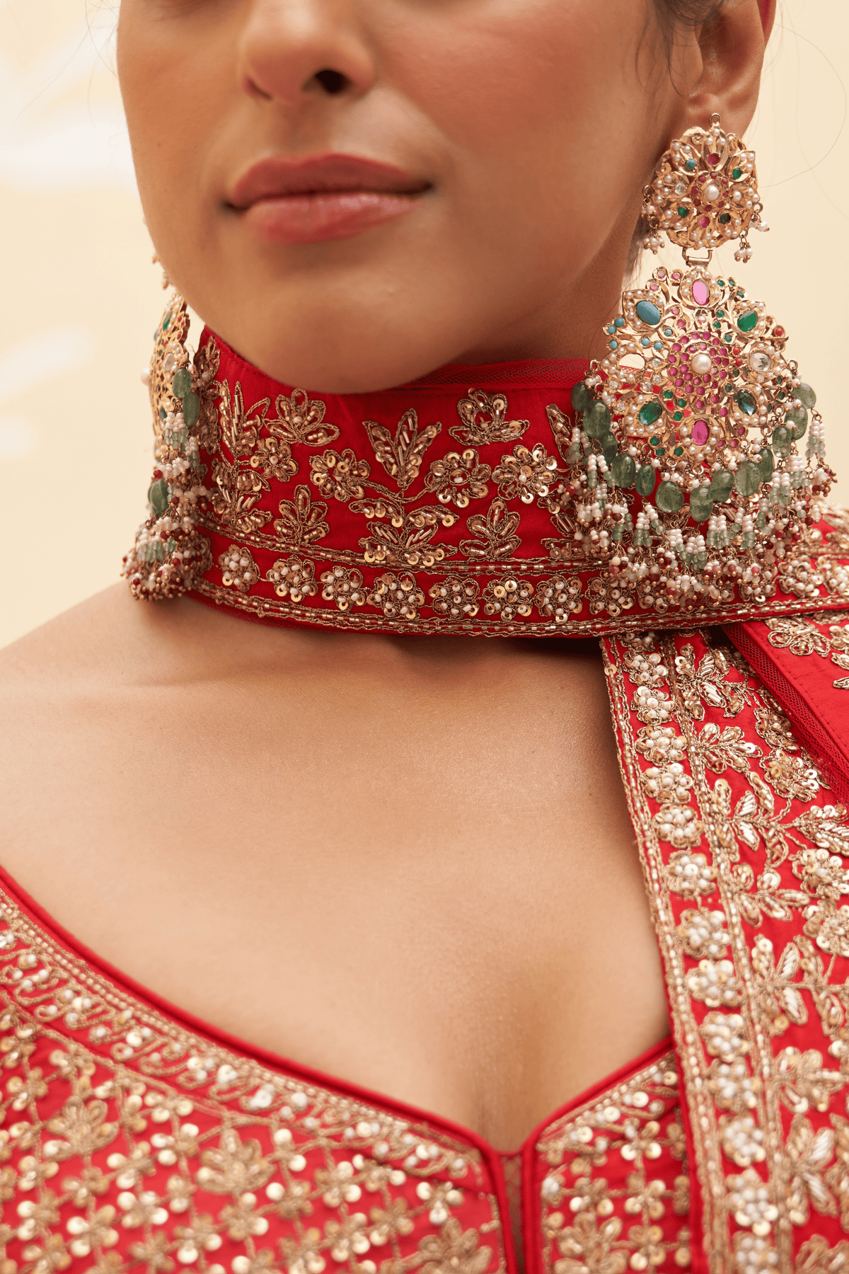 Raw Silk Lehenga Set