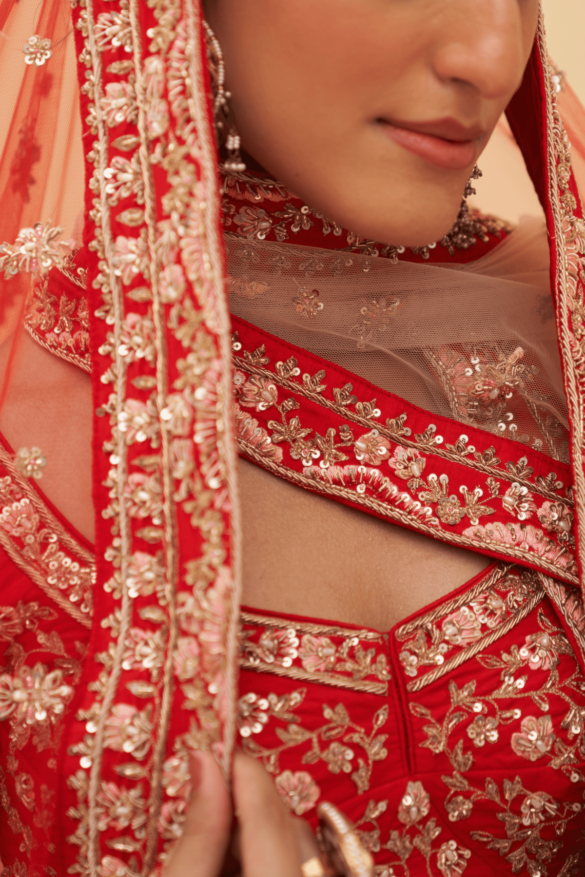 Raw Silk Lehenga Set